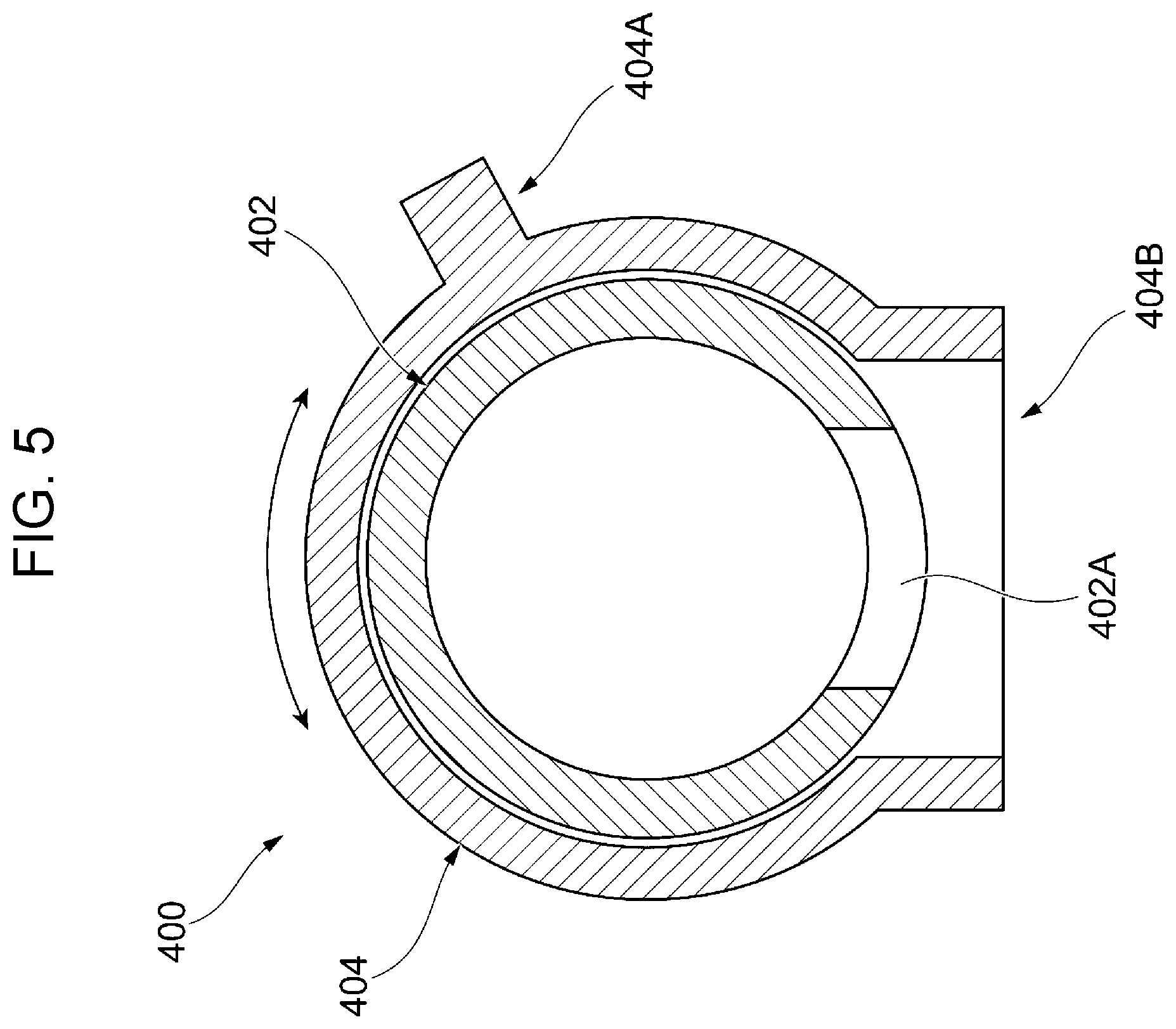 Patent US12591196 Figure 5 – Image forming apparatus with user operated cover for removable unit