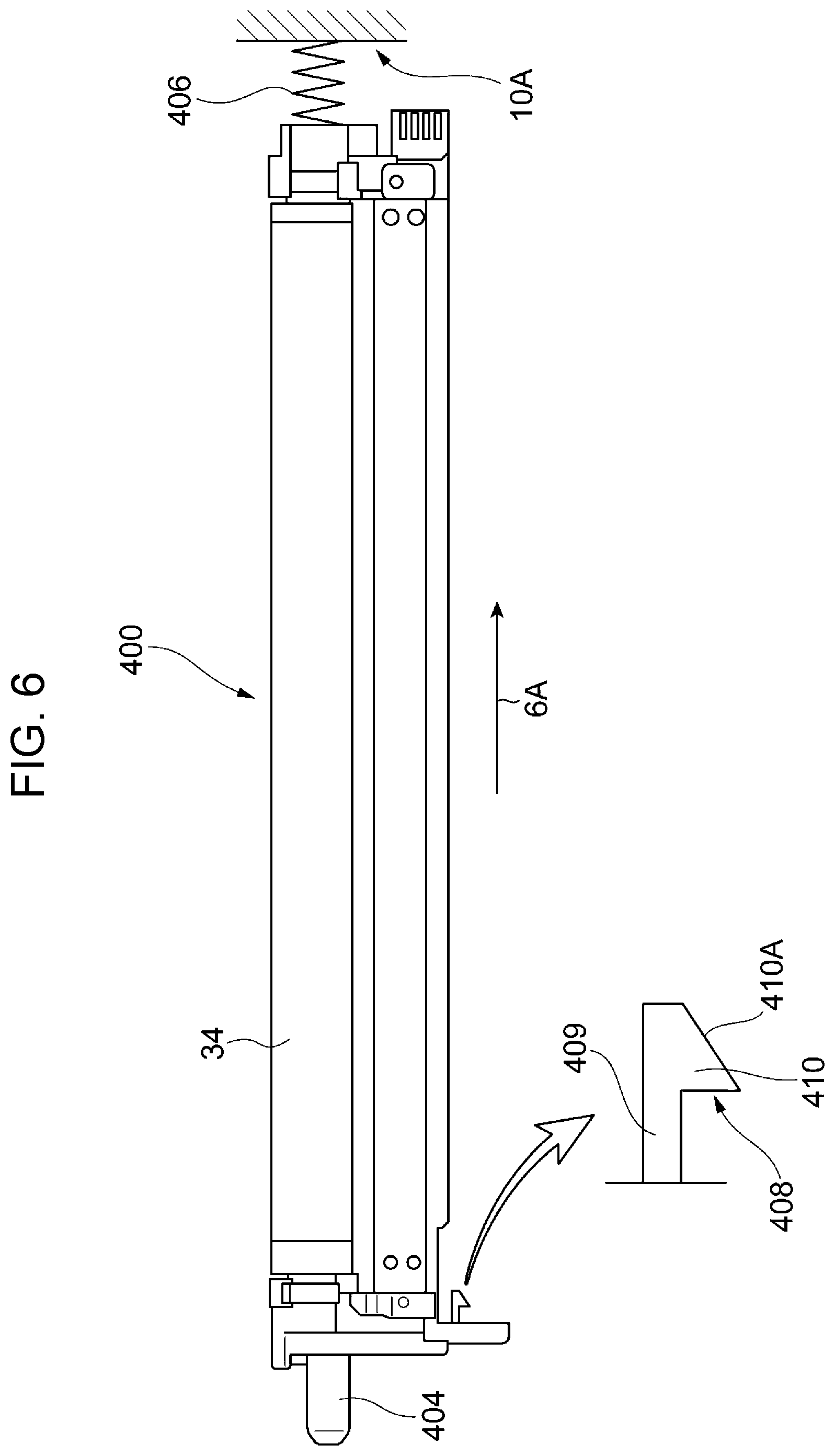 Patent US12591196 Figure 6 – Image forming apparatus with user operated cover for removable unit