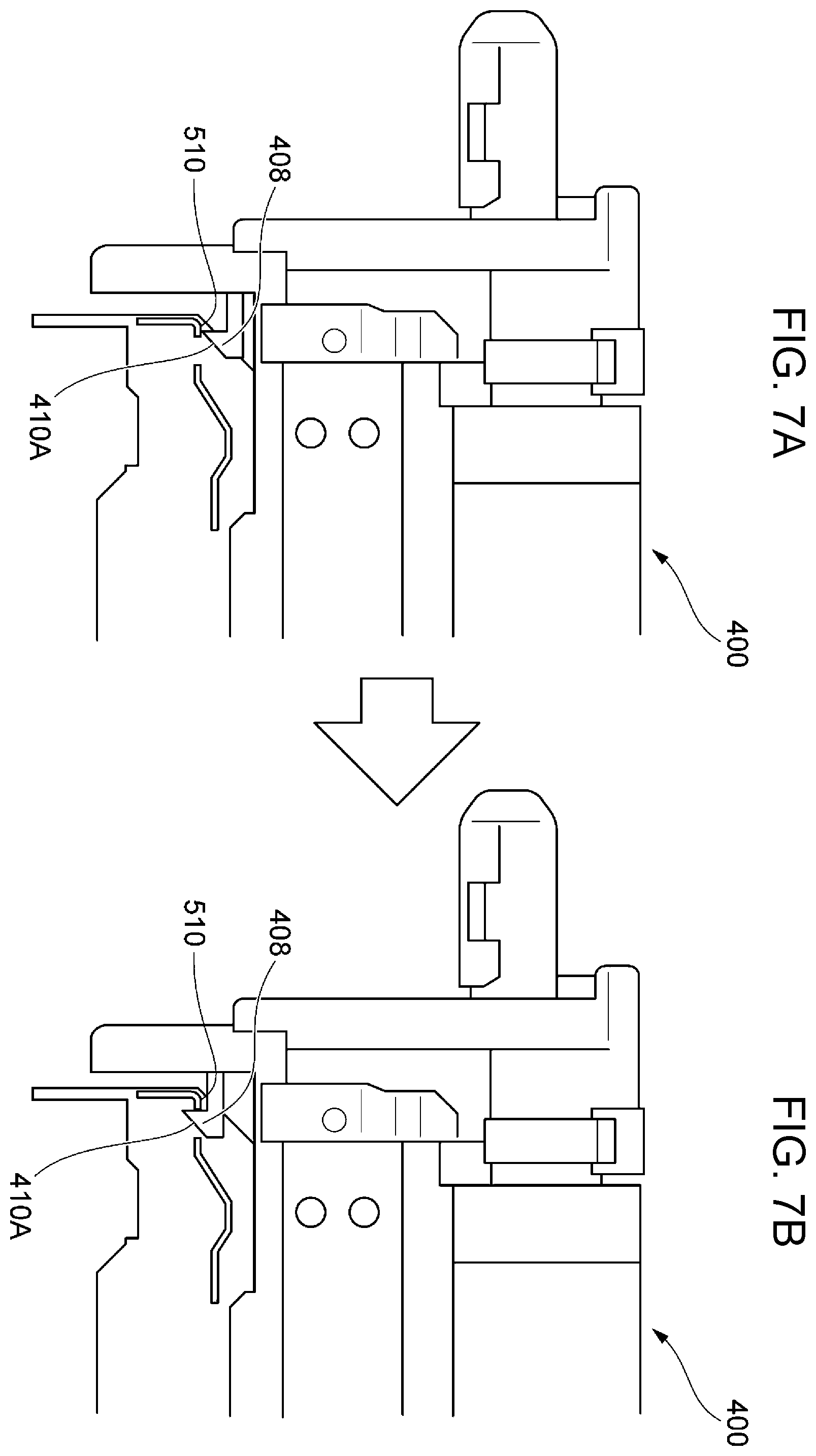 Patent US12591196 Figure 7 – Image forming apparatus with user operated cover for removable unit