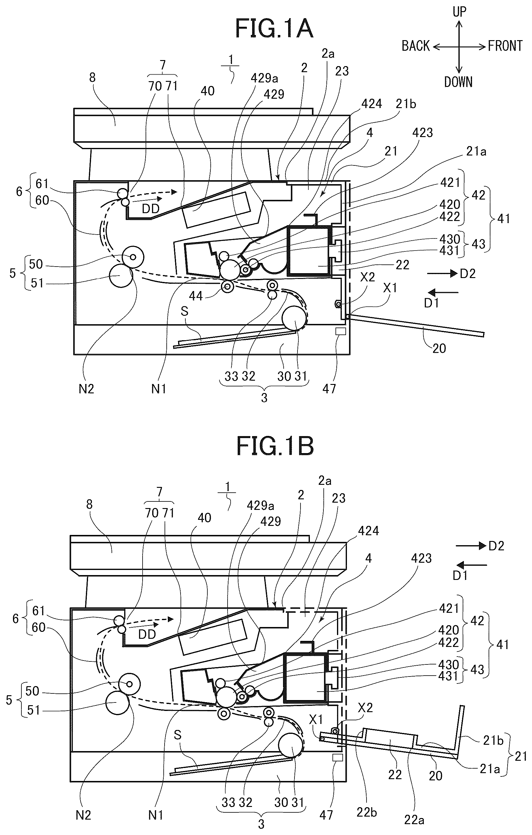 Patent US12591197 Figure 1 – Image forming apparatus having plurality of covers