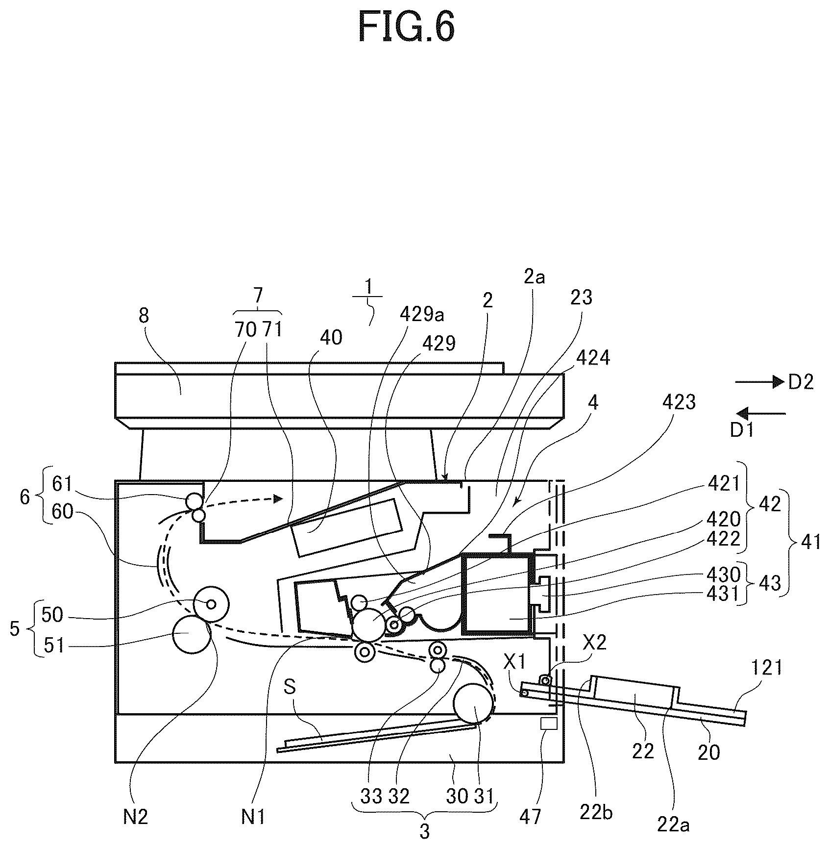 Patent US12591197 Figure 6 – Image forming apparatus having plurality of covers