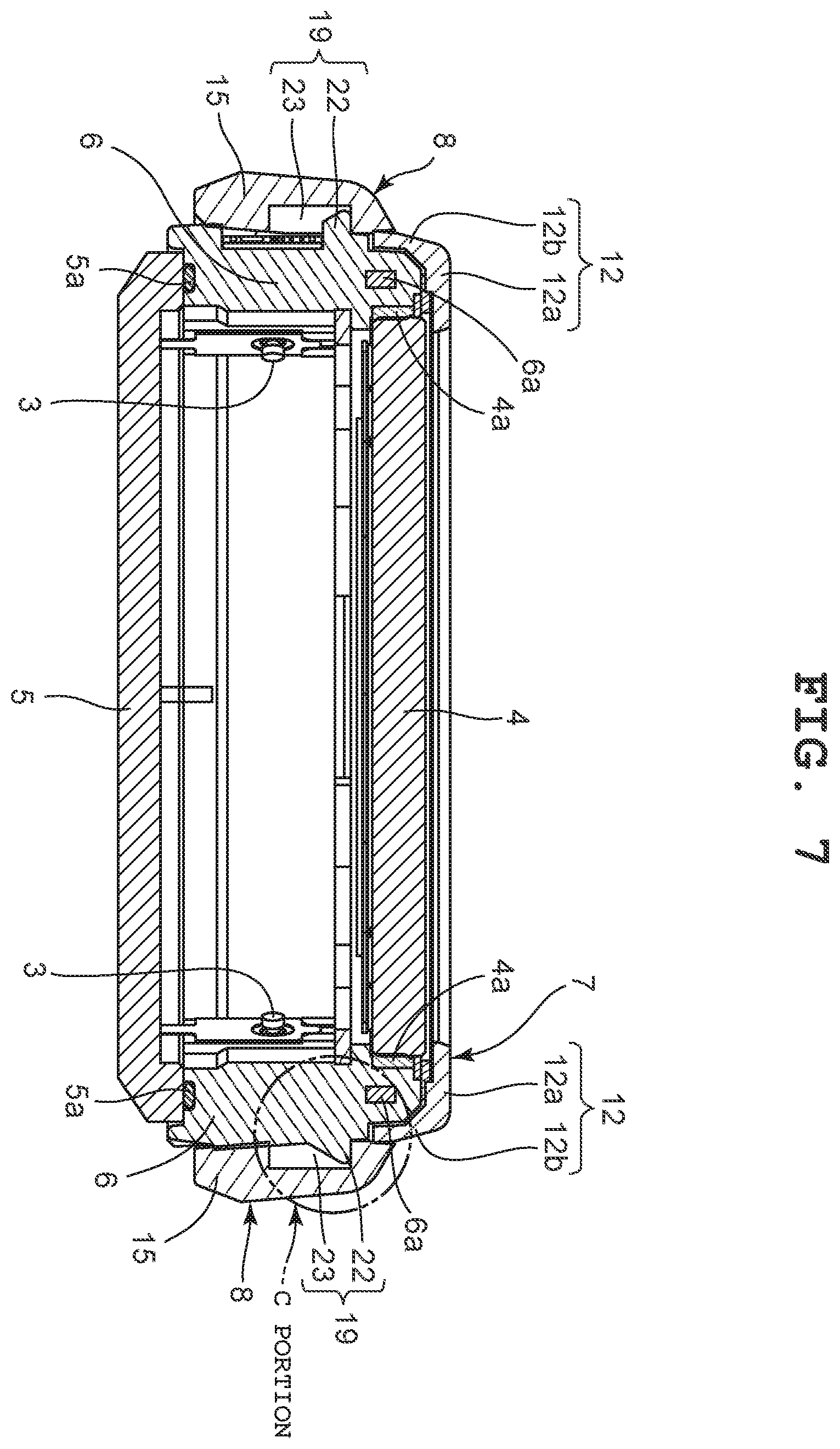 Patent US12591205 Figure 7 – Exterior member, case and timepiece