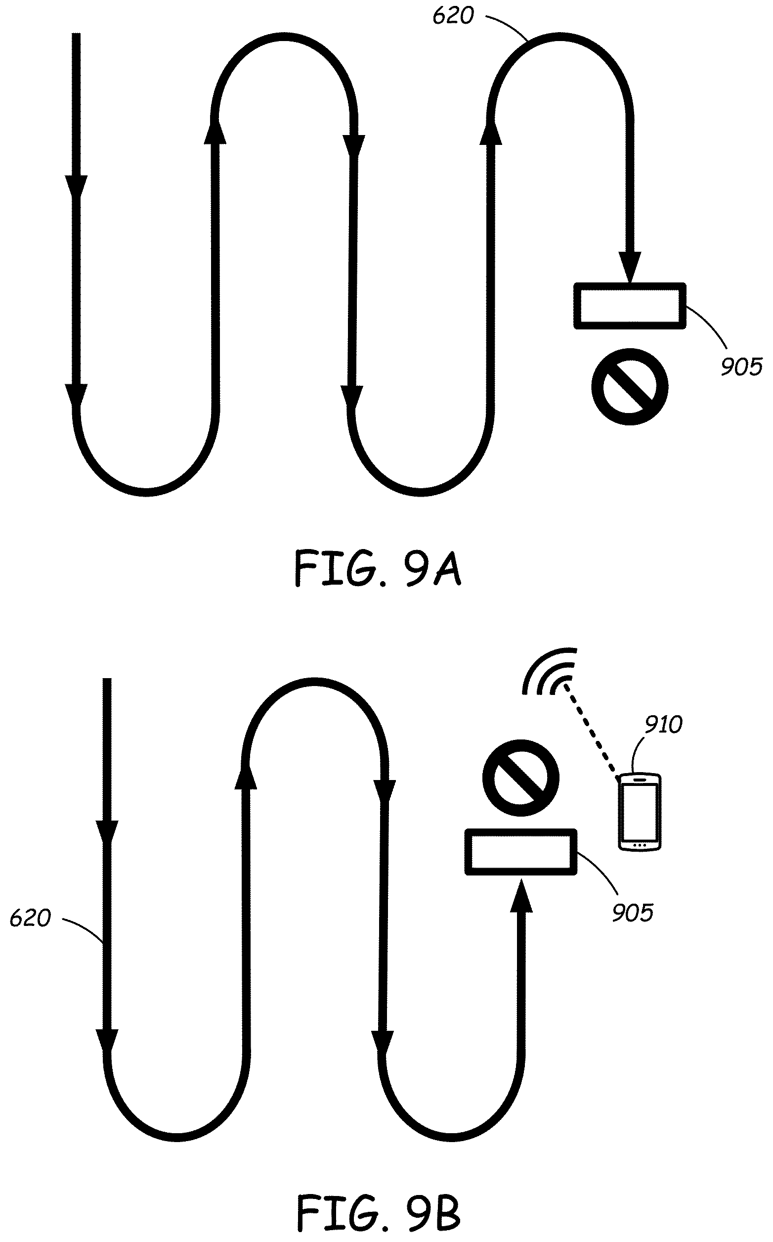 Patent US12591243 Figure 9 – Path determination for automatic mowers