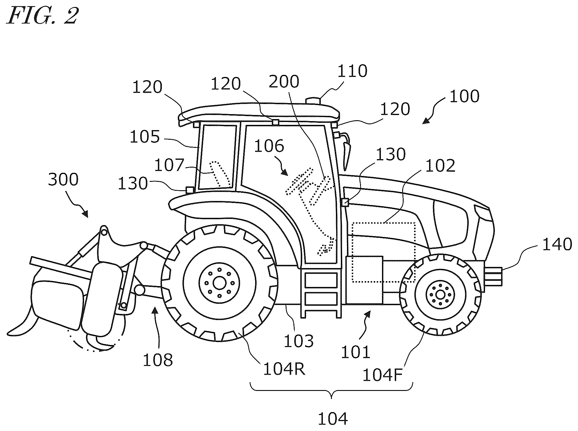Patent US12591248 Figure 2 – Agricultural machine and gesture recognition system for agricultural machine