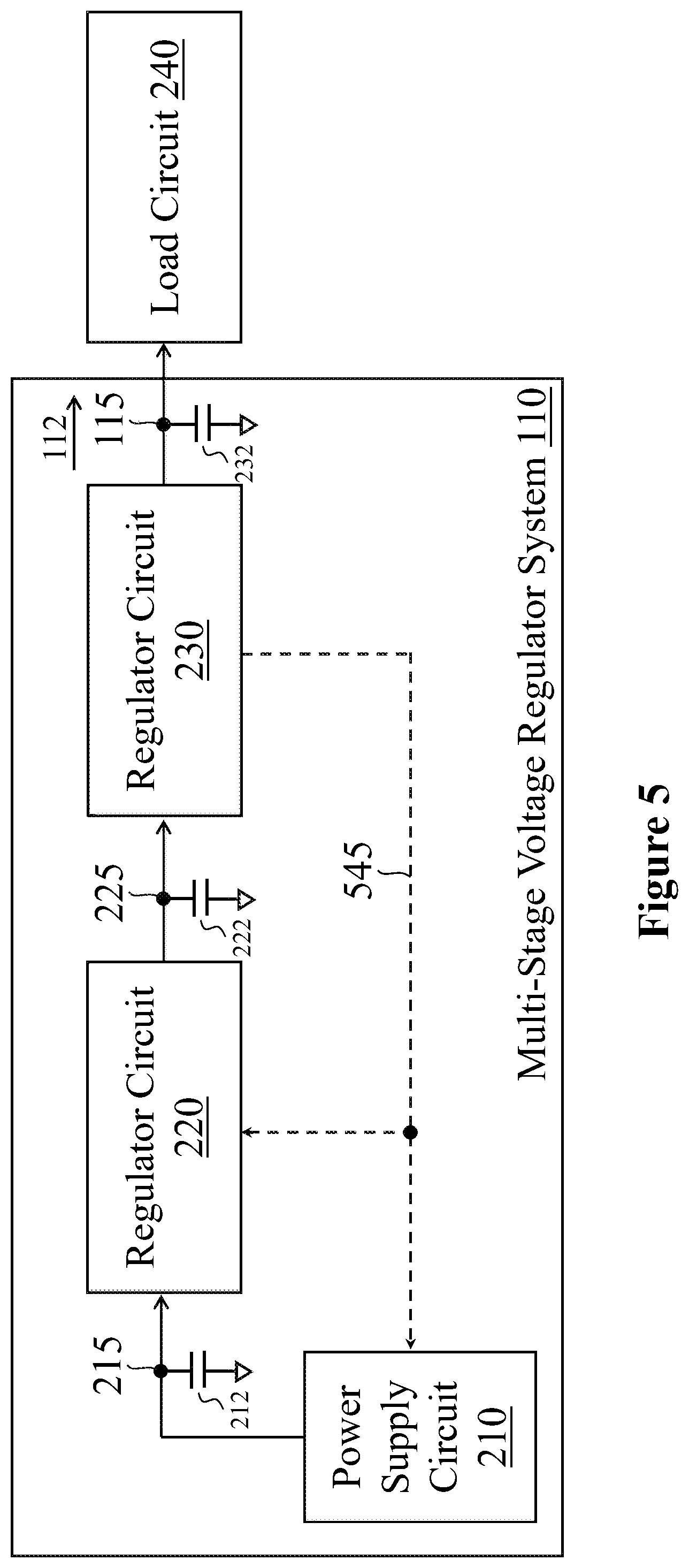 Patent US12591261 Figure 5 – Regulator system with voltage control