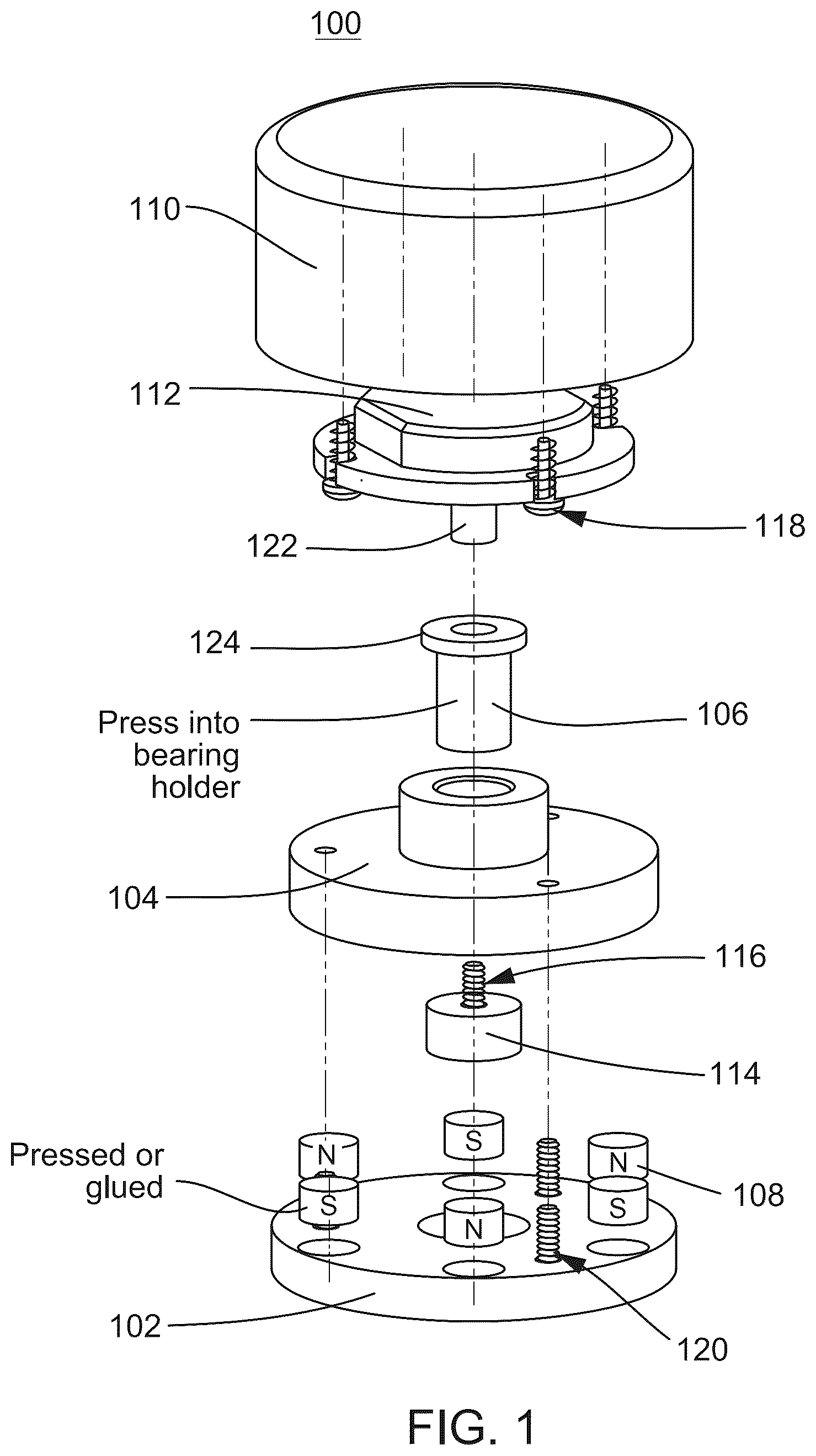 Patent US12591264 Figure 1 – Detachable multi functional control knob assembly