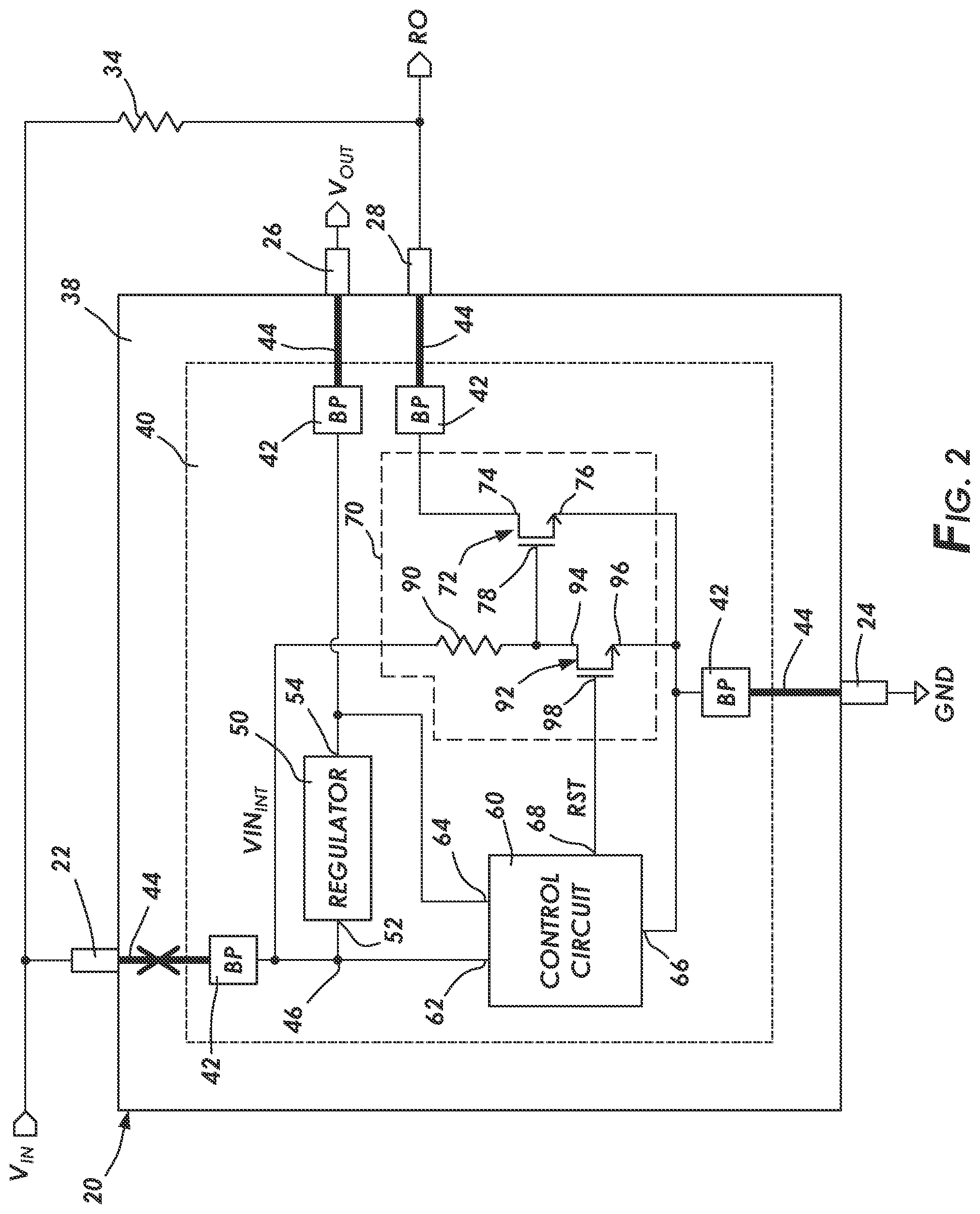 Patent US12591281 Figure 2 – Reset output with open drain configuration for functional safety (FUSA) applications