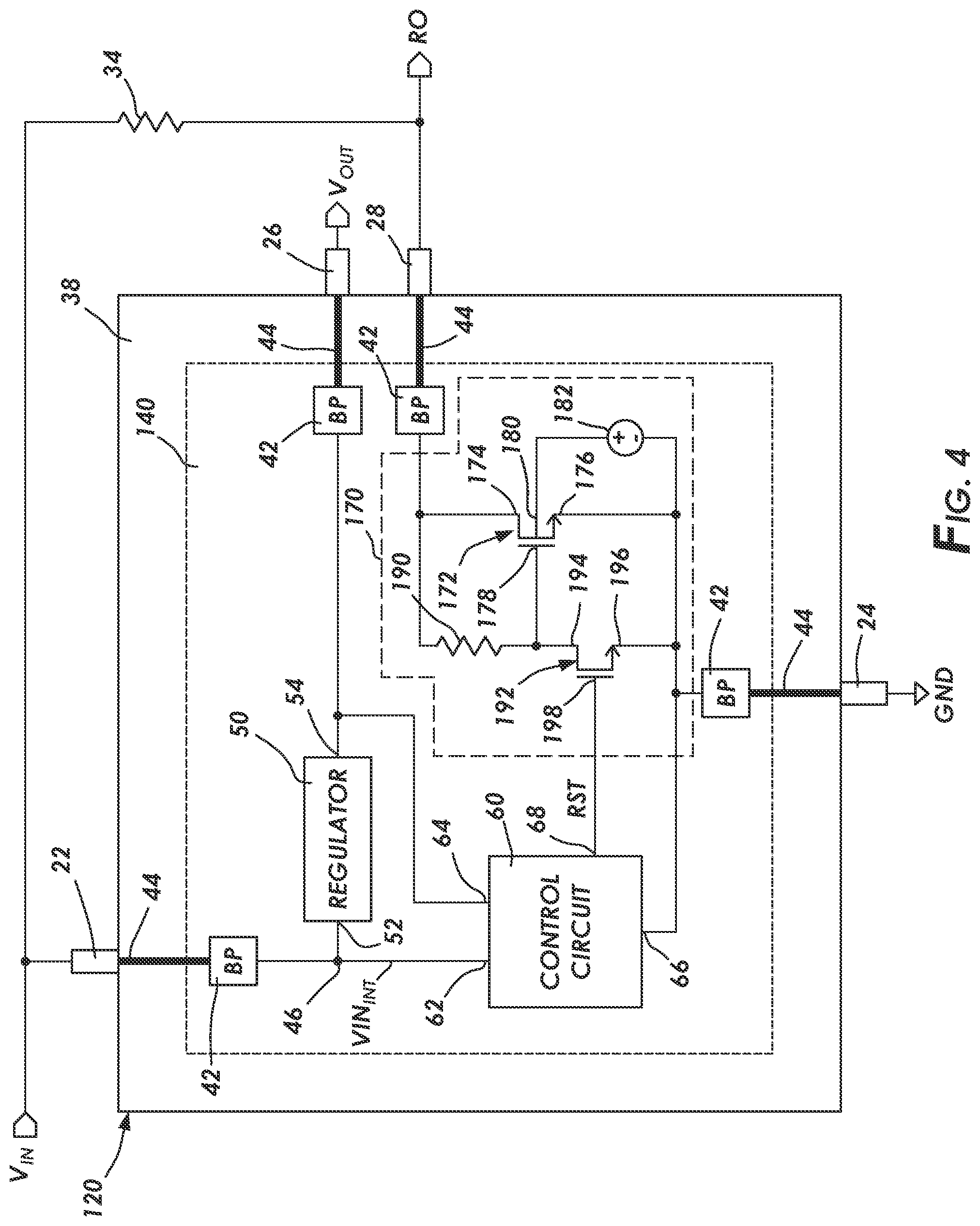 Patent US12591281 Figure 4 – Reset output with open drain configuration for functional safety (FUSA) applications