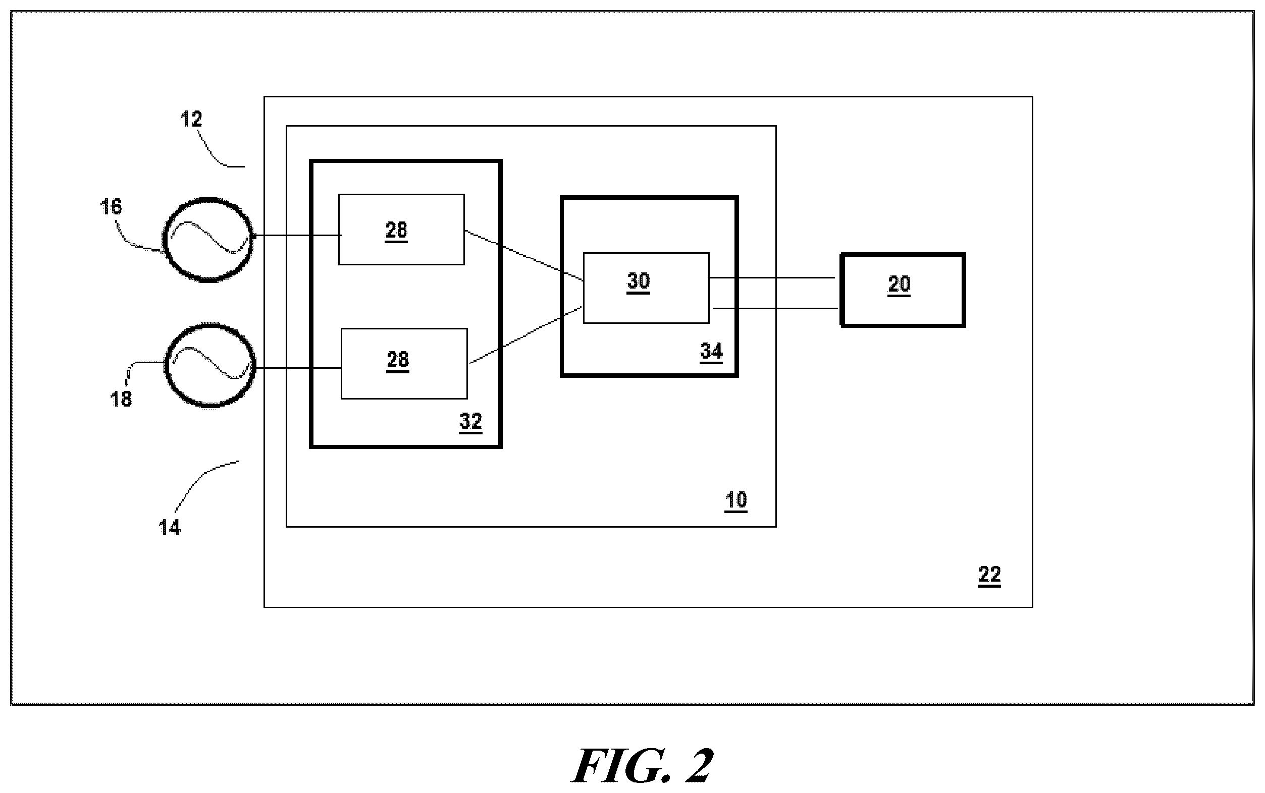Patent US12591283 Figure 2 – Arrangement of first stage power factor correction circuit and second stage dc/dc converter between package and motherboard of it equipment