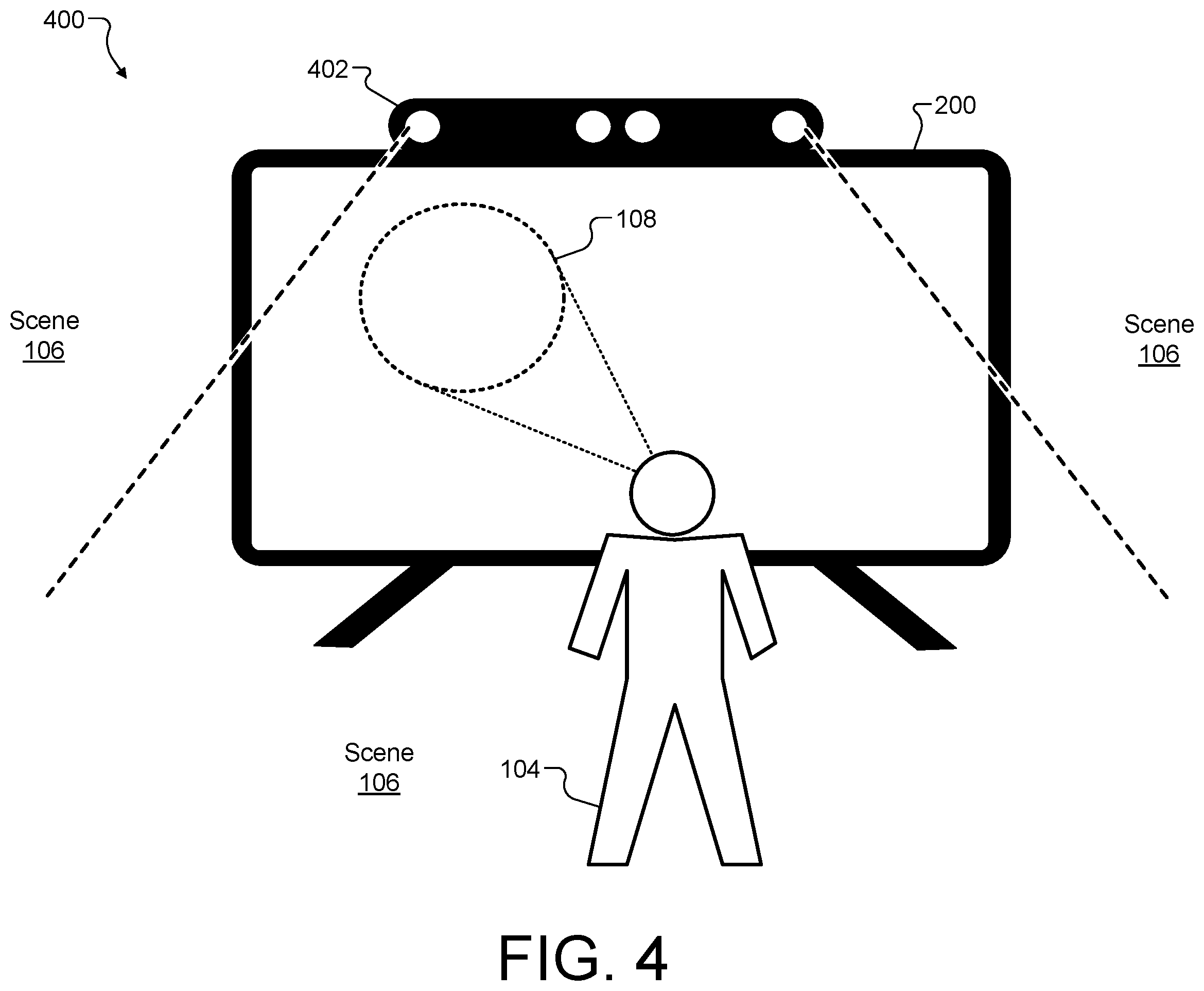 Patent US12591301 Figure 4 – Bilateral exchange of user attention stream for foveated 3D communication streaming