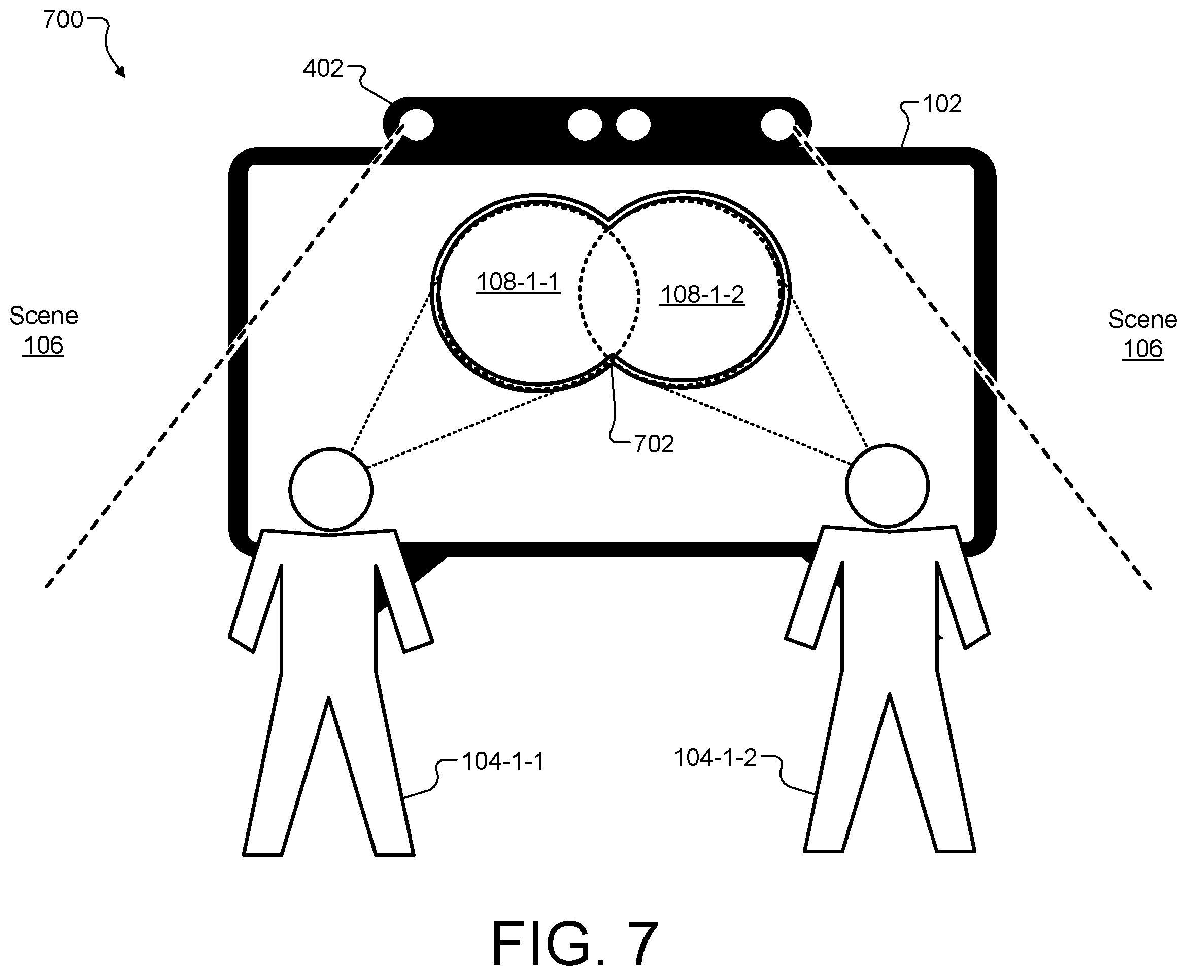 Patent US12591301 Figure 7 – Bilateral exchange of user attention stream for foveated 3D communication streaming