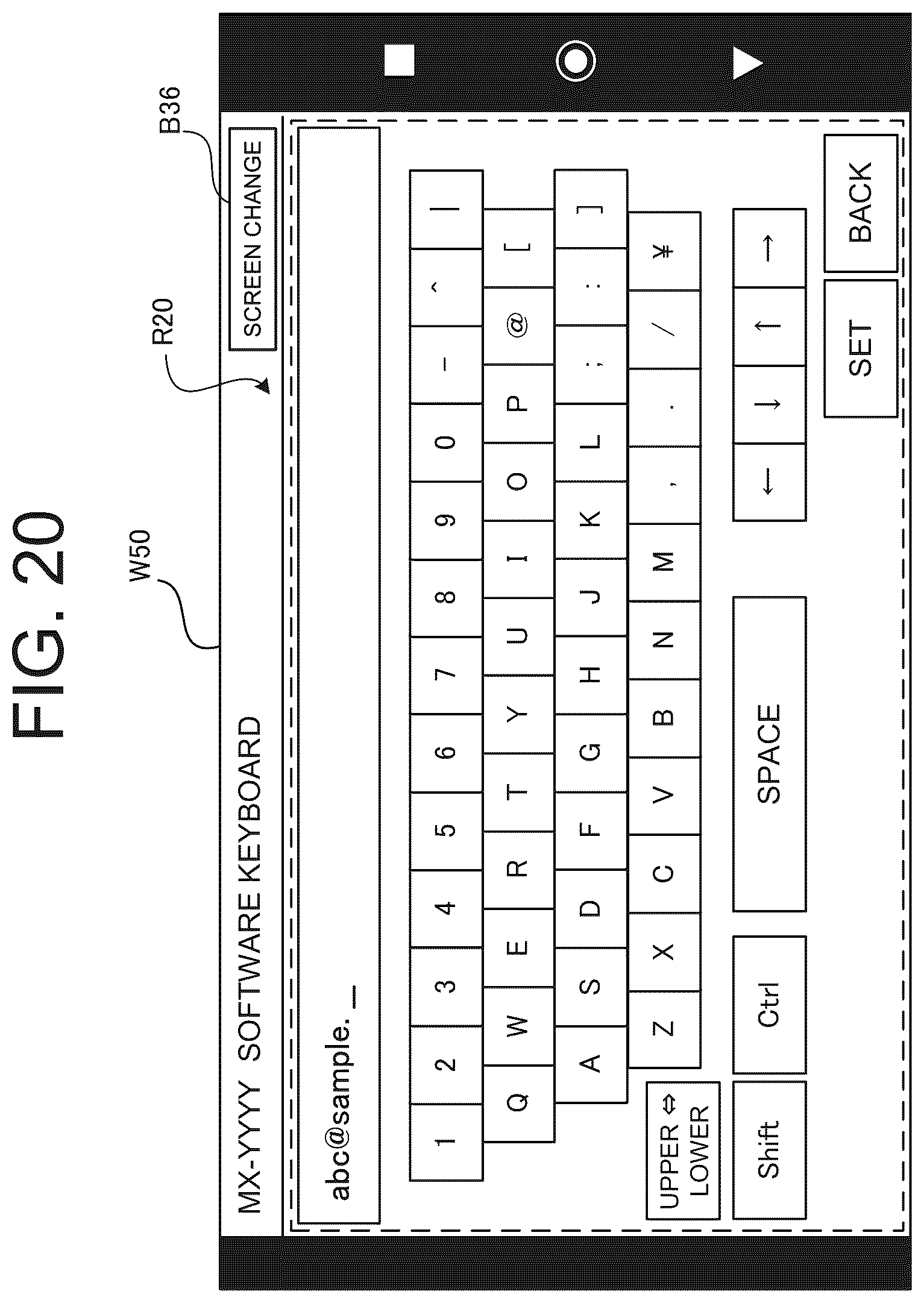 Patent US12591314 Figure 20 – Processing device, terminal device, method for determining input device, and method for displaying input screen