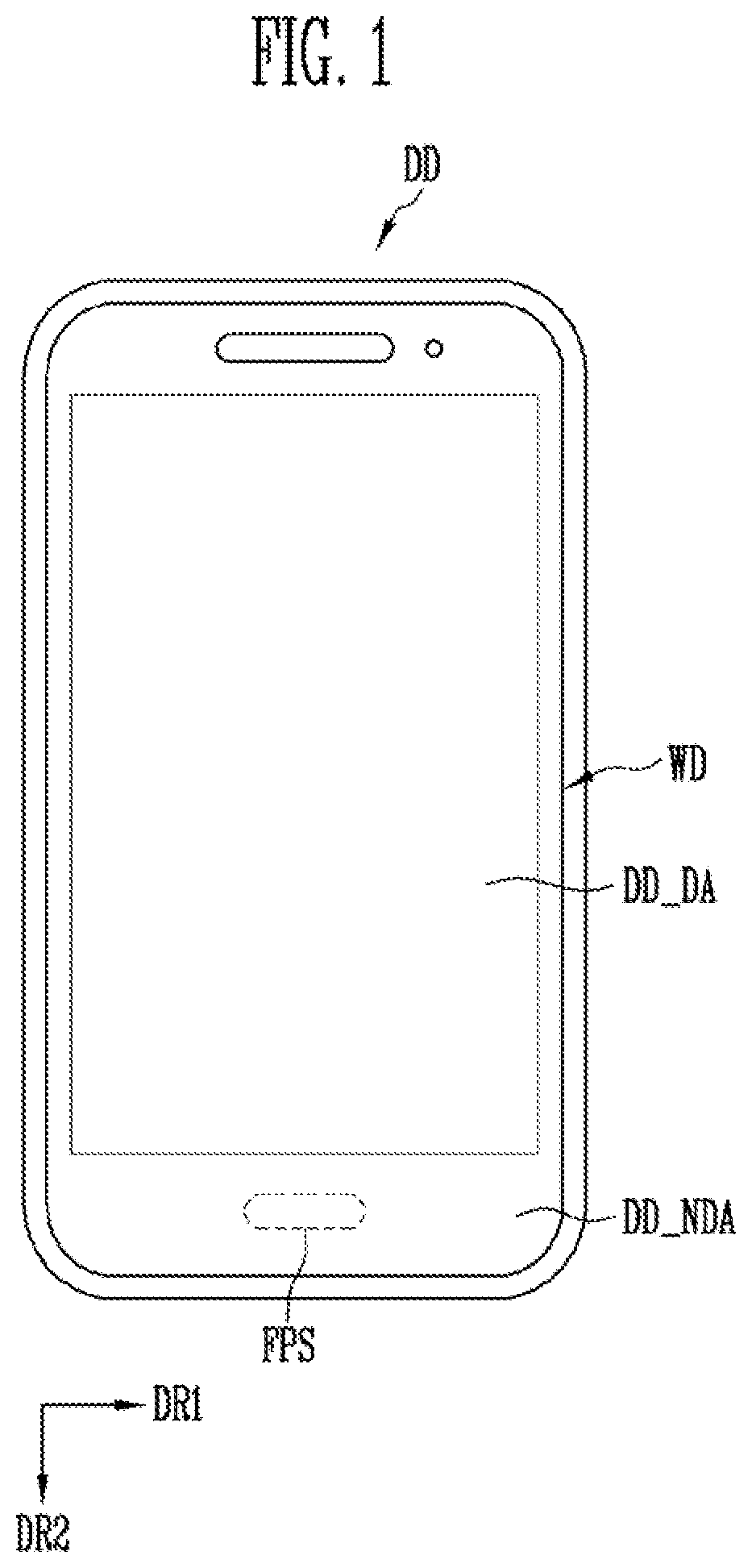 Patent US12591325 — Display device including a finger print sensor — Figure 1