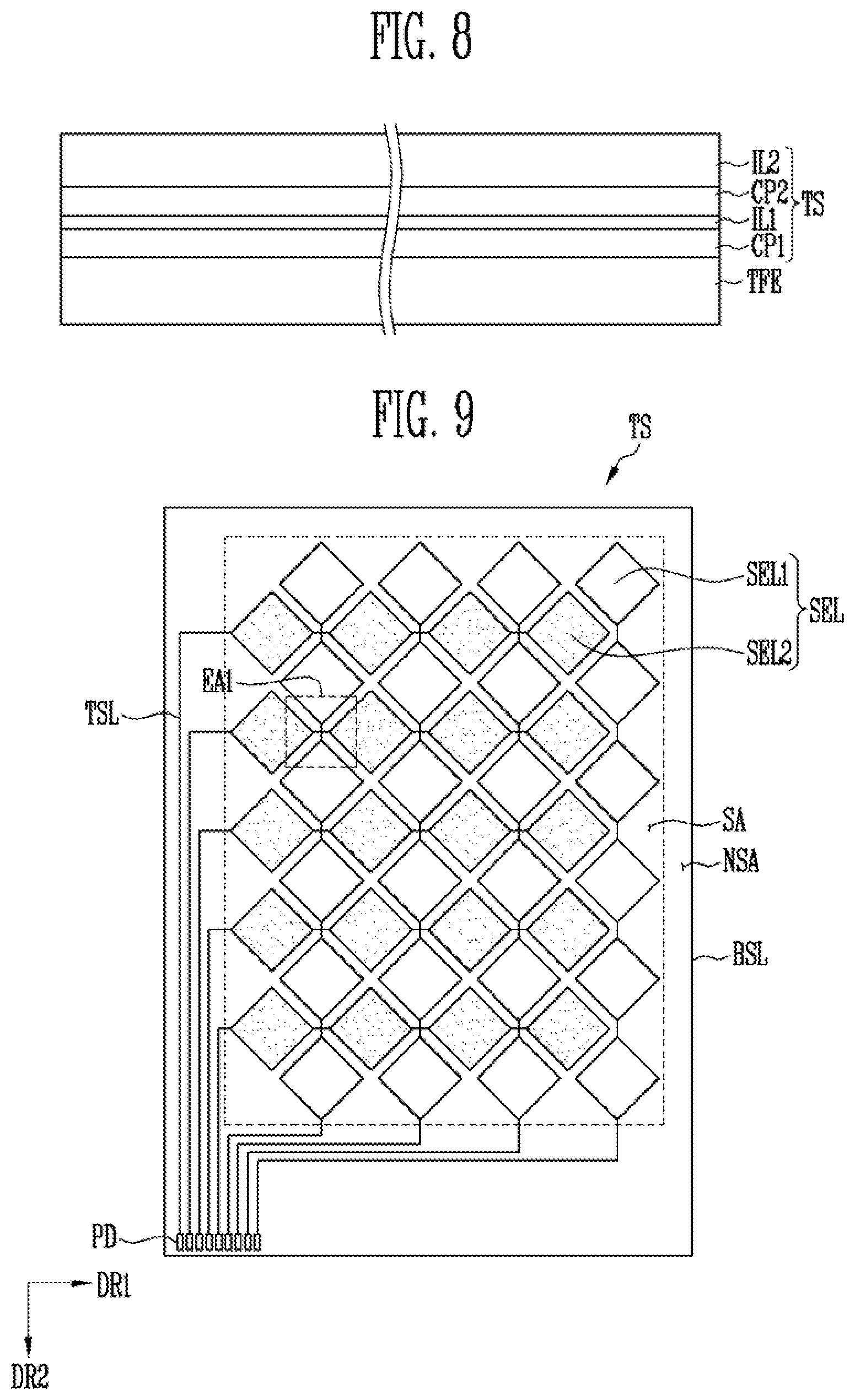 Patent US12591325 Figure 7 – Display device including a finger print sensor