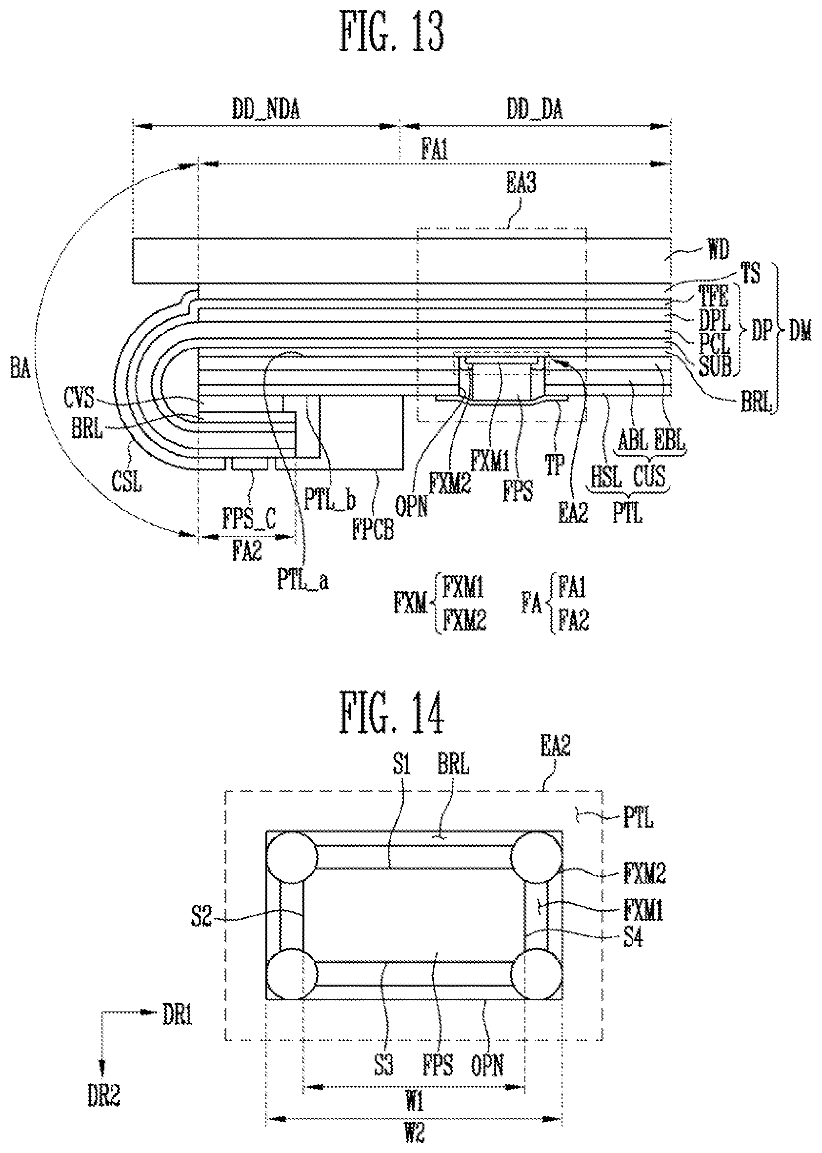 Patent US12591325 Figure 10 – Display device including a finger print sensor