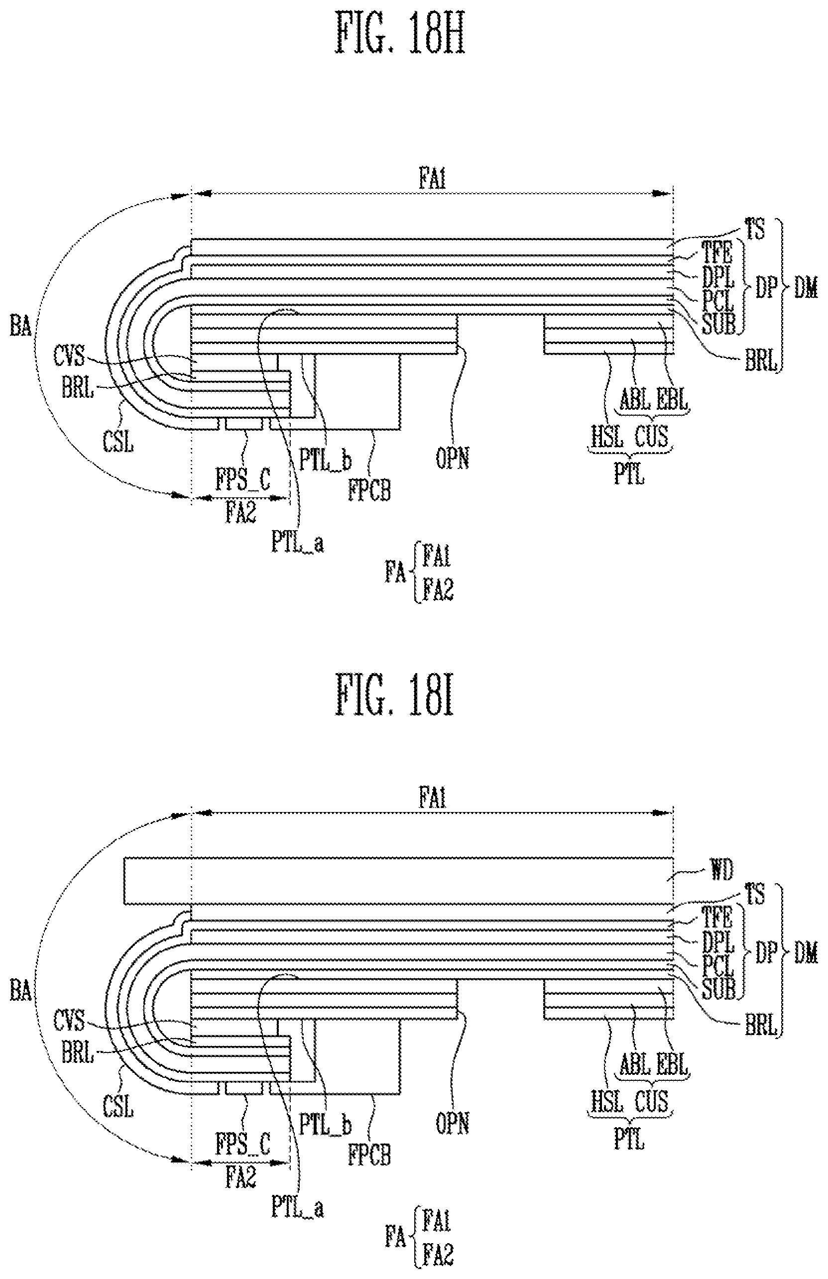 Patent US12591325 Figure 18 – Display device including a finger print sensor