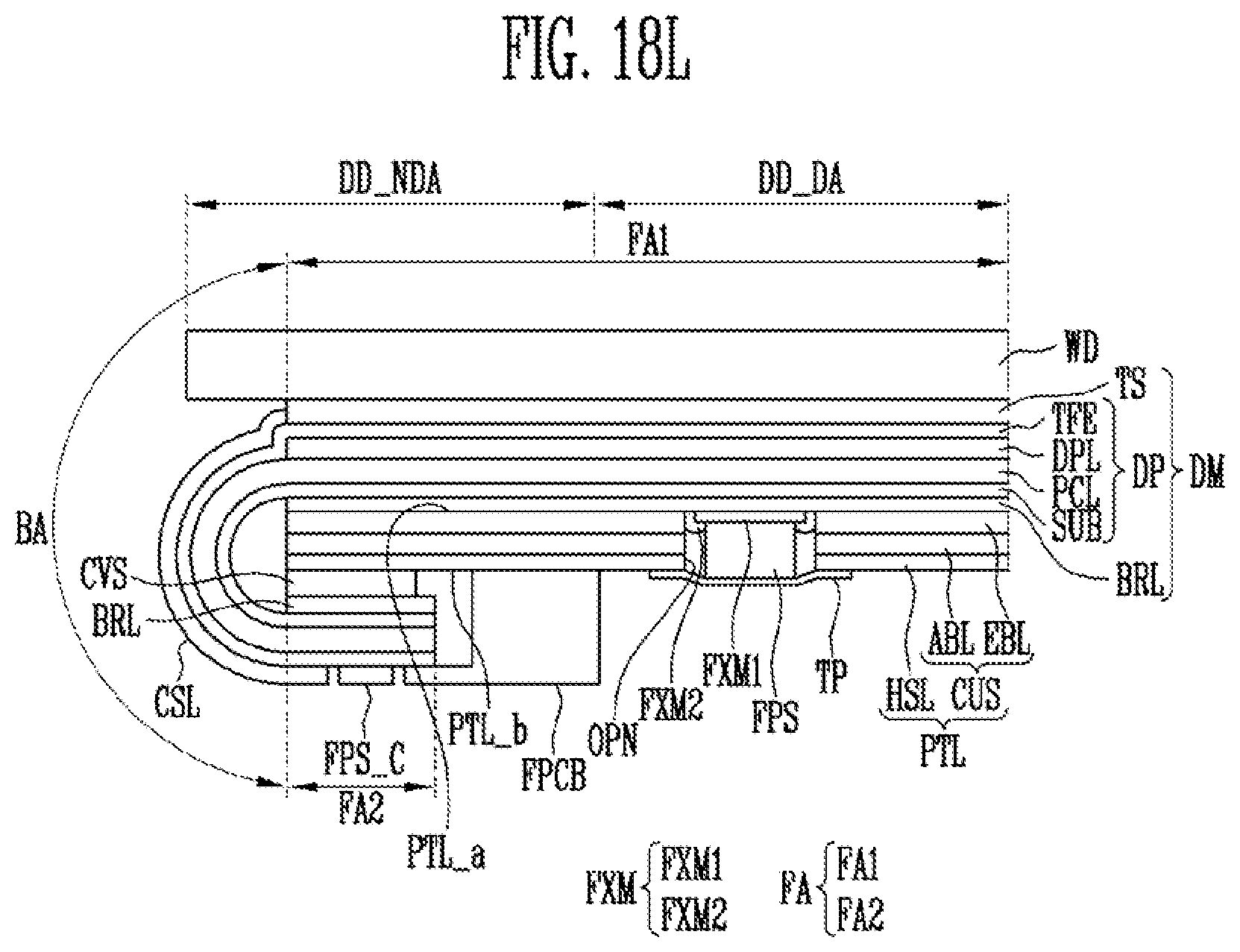 Patent US12591325 Figure 20 – Display device including a finger print sensor