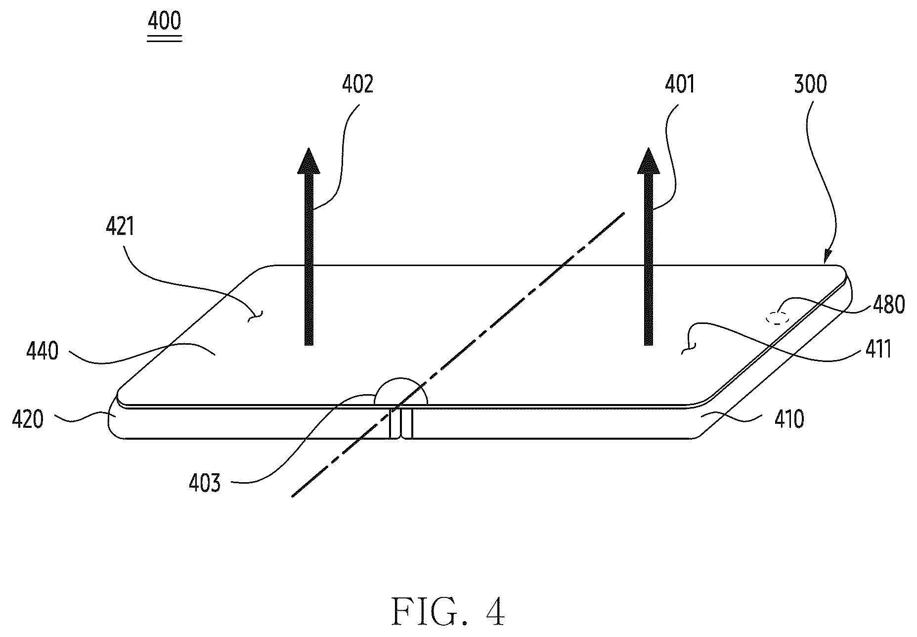 Patent US12591328 Figure 4 – Electronic device including display including touch circuit that processes contact of external object