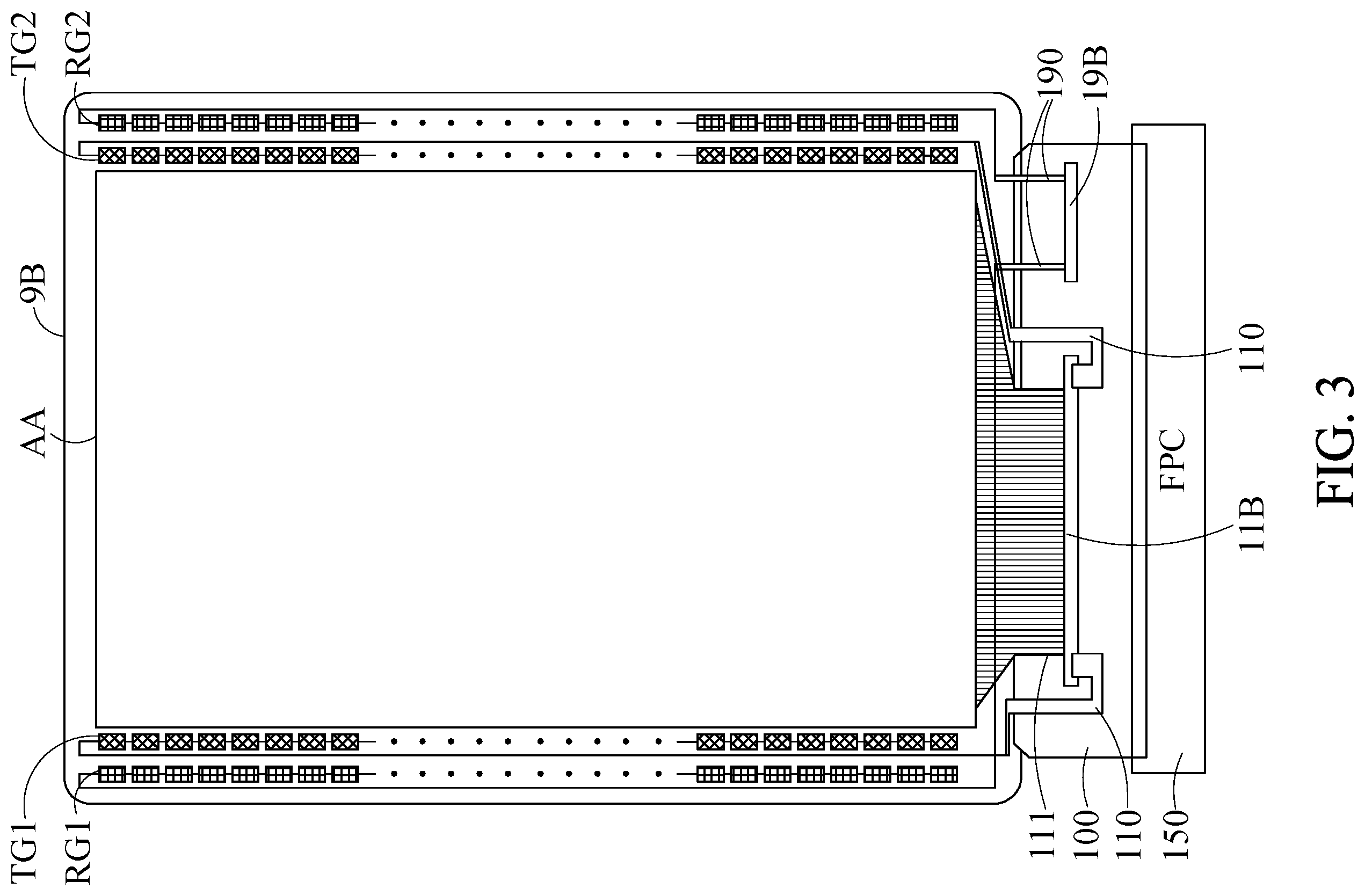 Patent US12591332 Figure 2 – Single-chip device for driving a panel including fingerprint sensing pixels, display pixels and touch sensors, electronic module therefor, and electronic apparatus including the single-chip device