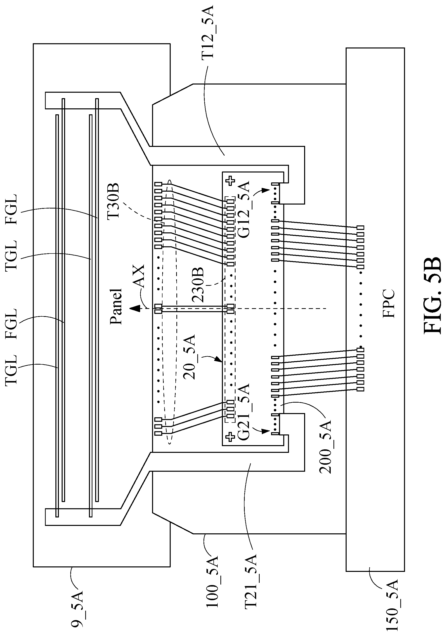 Patent US12591332 Figure 5 – Single-chip device for driving a panel including fingerprint sensing pixels, display pixels and touch sensors, electronic module therefor, and electronic apparatus including the single-chip device
