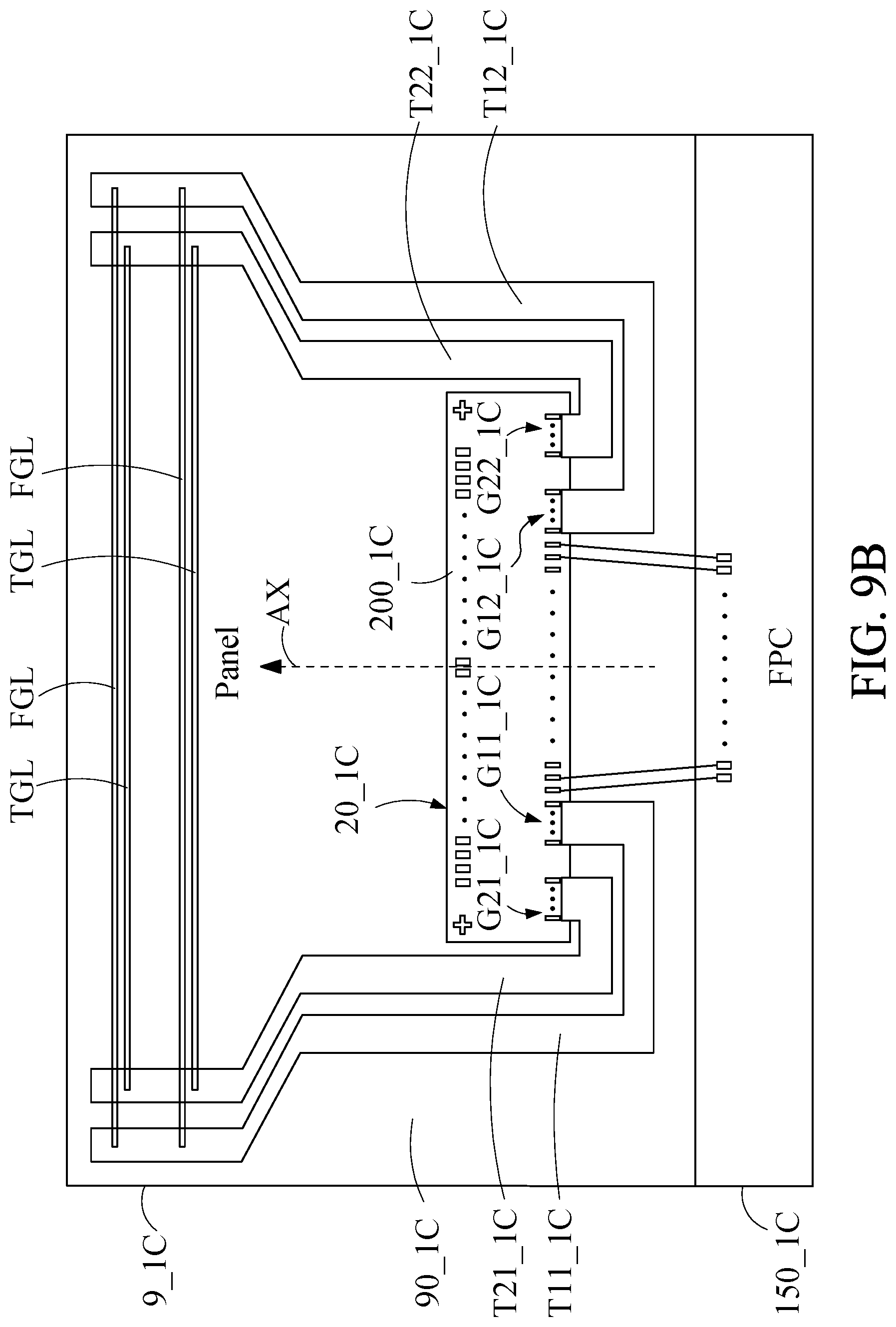 Patent US12591332 Figure 14 – Single-chip device for driving a panel including fingerprint sensing pixels, display pixels and touch sensors, electronic module therefor, and electronic apparatus including the single-chip device