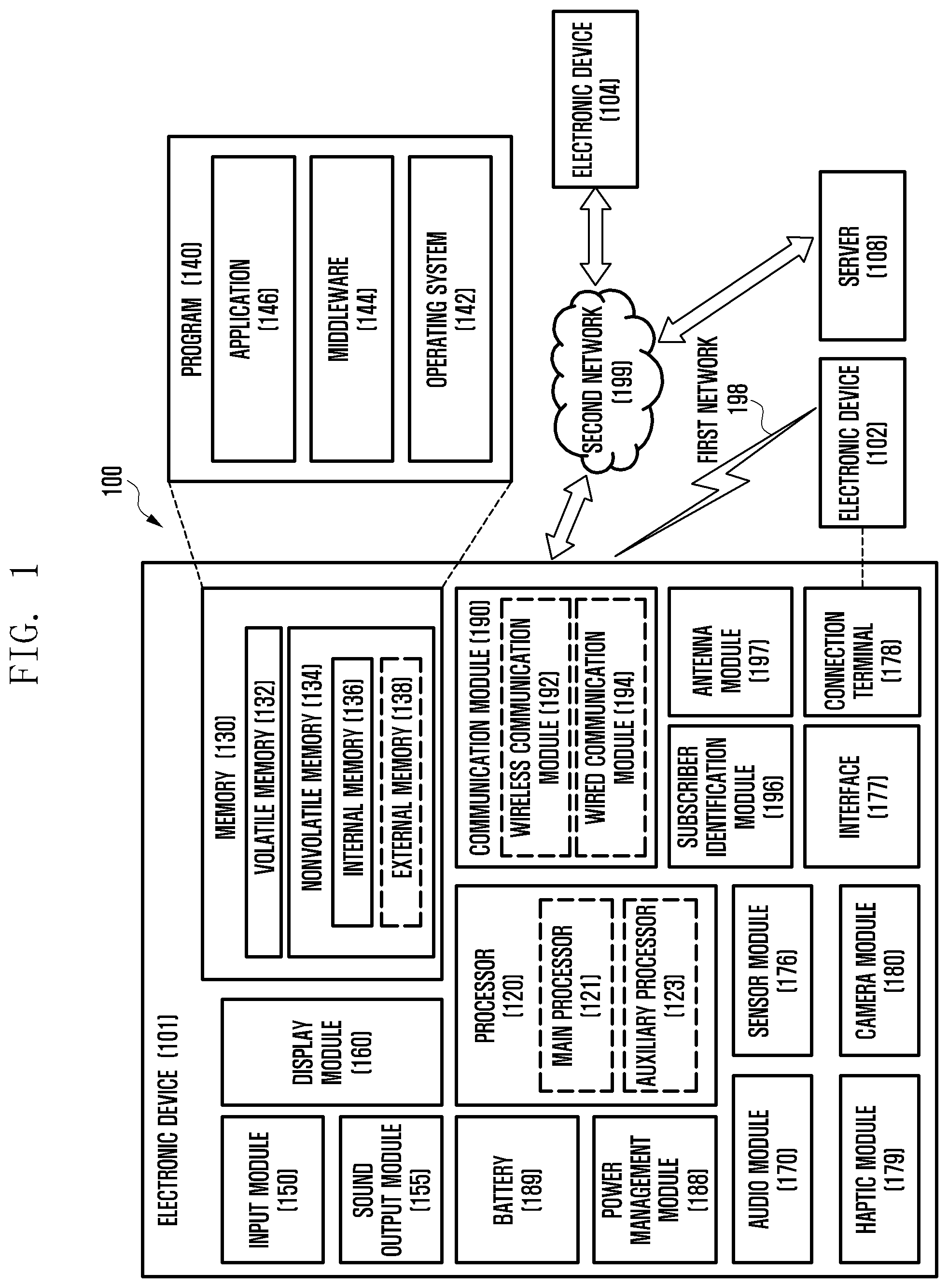 Patent US12591339 Figure 1 – Electronic device having ultrasonic sensor for identifying a touch position and method of operating the same