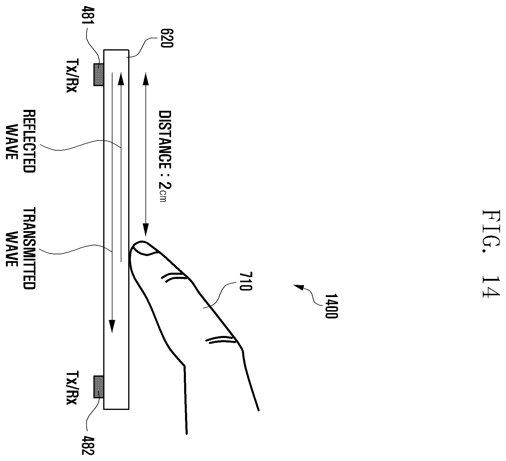 Patent US12591339 Figure 14 – Electronic device having ultrasonic sensor for identifying a touch position and method of operating the same