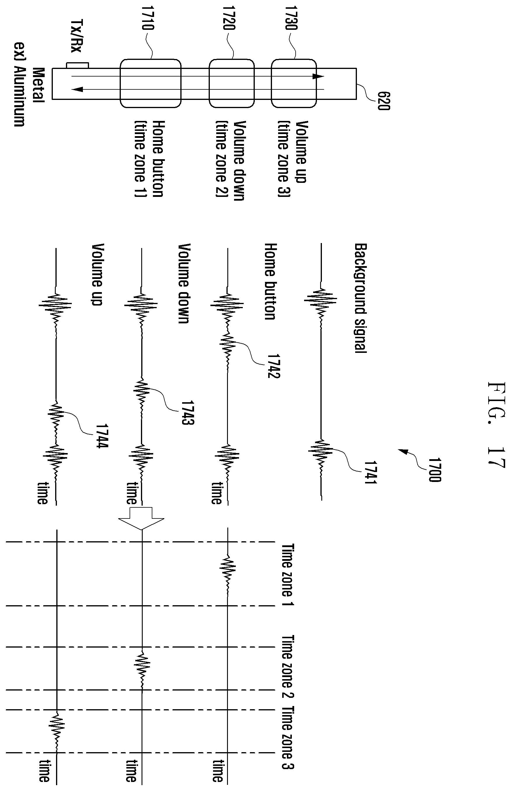 Patent US12591339 Figure 17 – Electronic device having ultrasonic sensor for identifying a touch position and method of operating the same