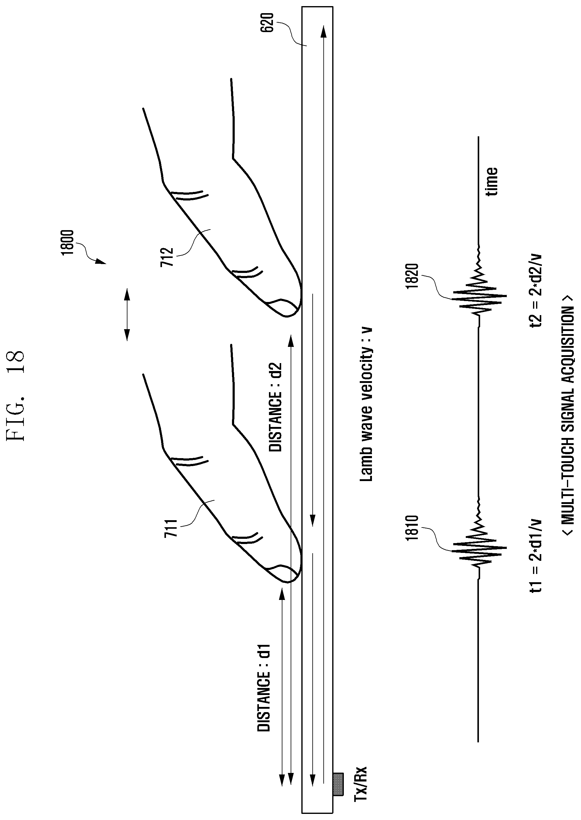Patent US12591339 Figure 18 – Electronic device having ultrasonic sensor for identifying a touch position and method of operating the same