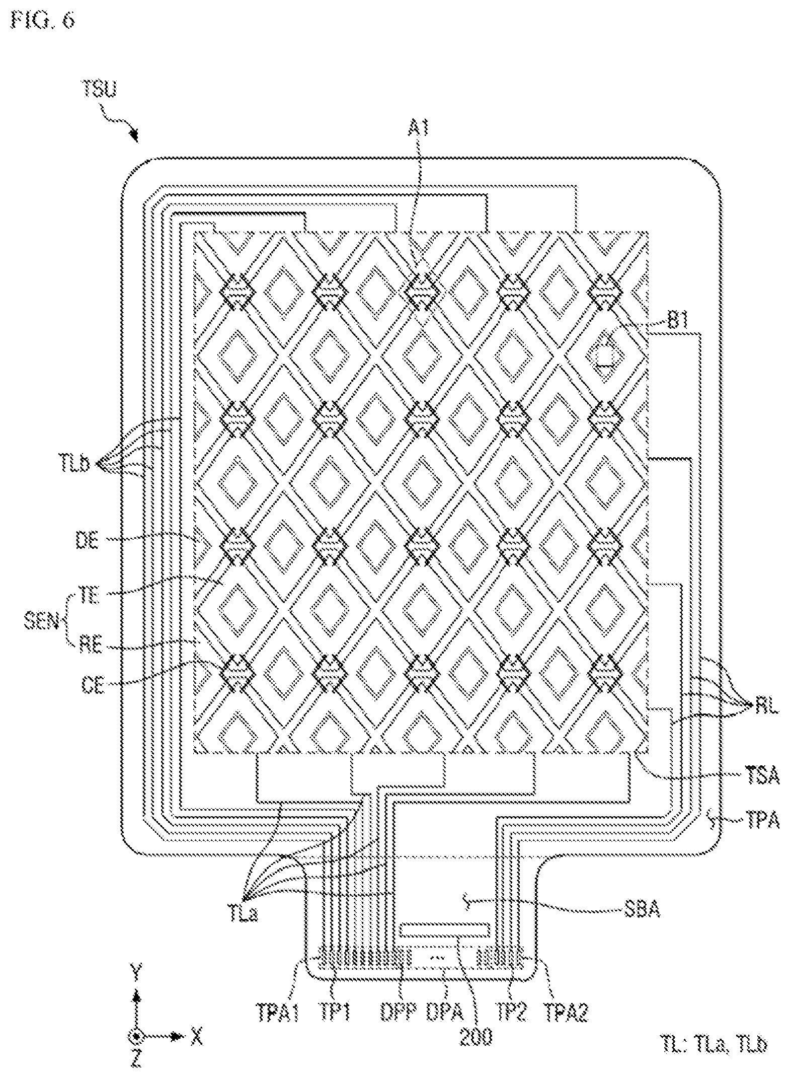 Patent US12591341 Figure 6 – Display device including position input system with pattern protection layer