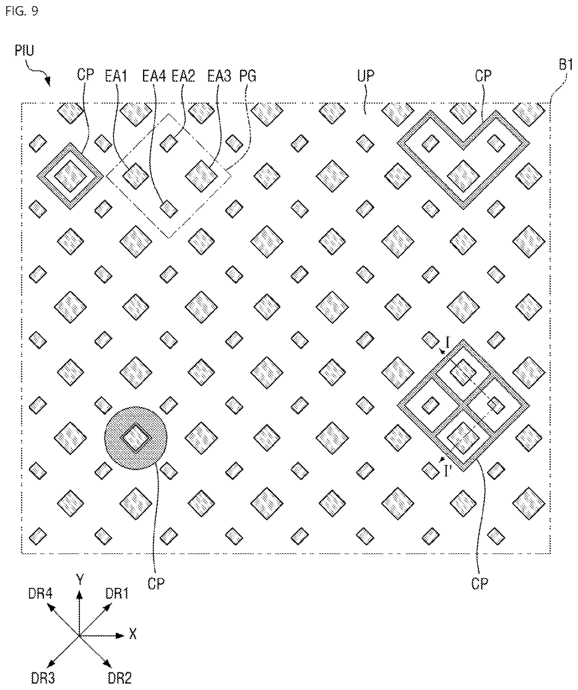 Patent US12591341 Figure 9 – Display device including position input system with pattern protection layer