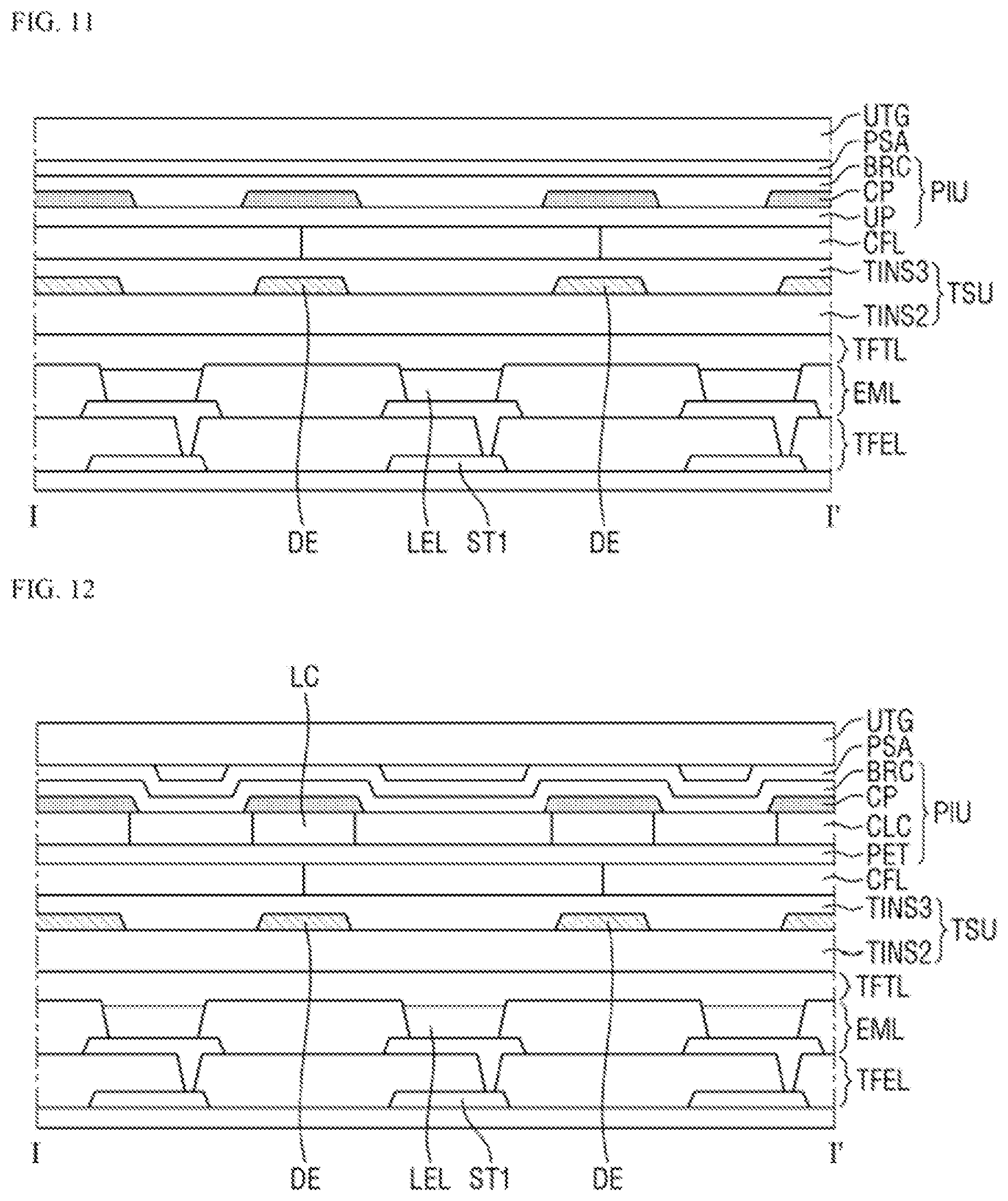 Patent US12591341 Figure 11 – Display device including position input system with pattern protection layer