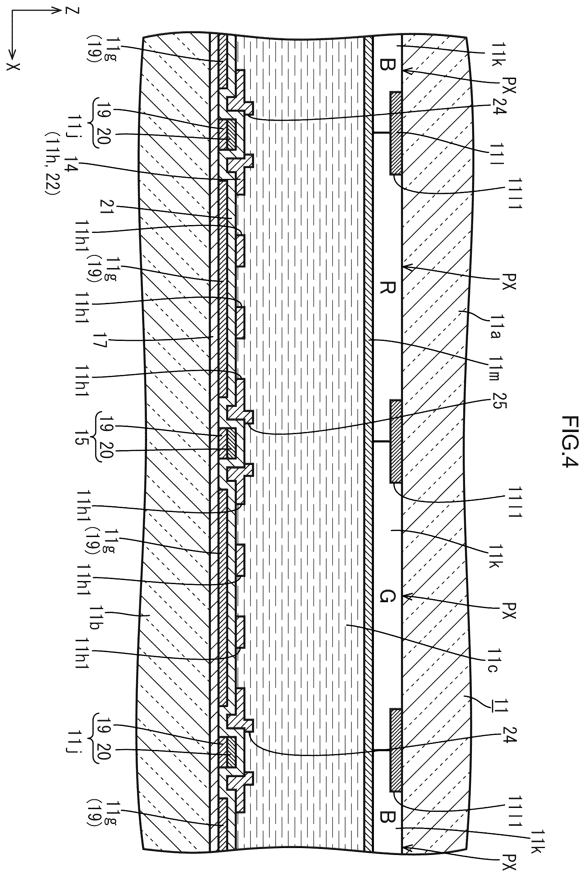 Patent US12591342 Figure 4 – Display device