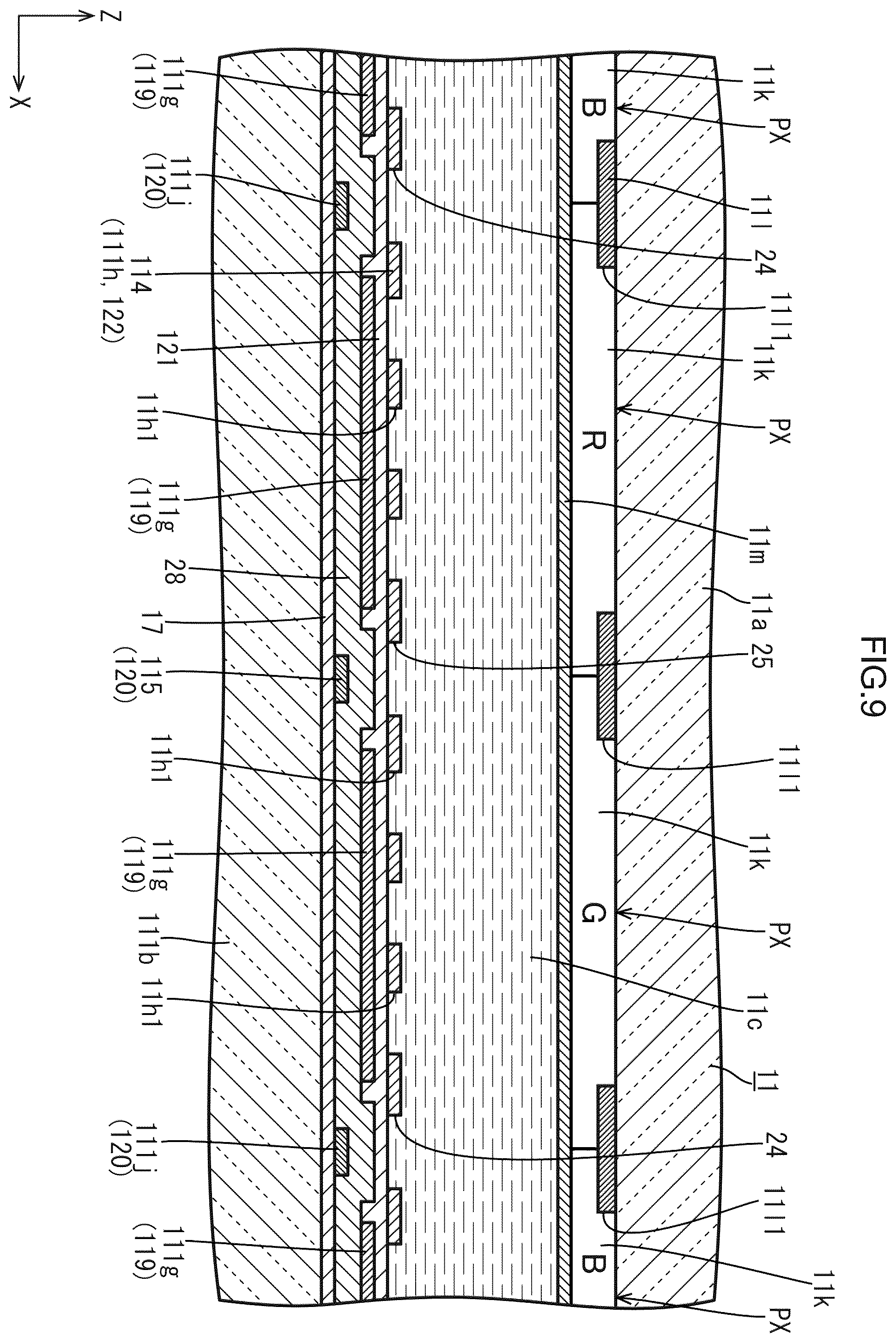 Patent US12591342 Figure 9 – Display device