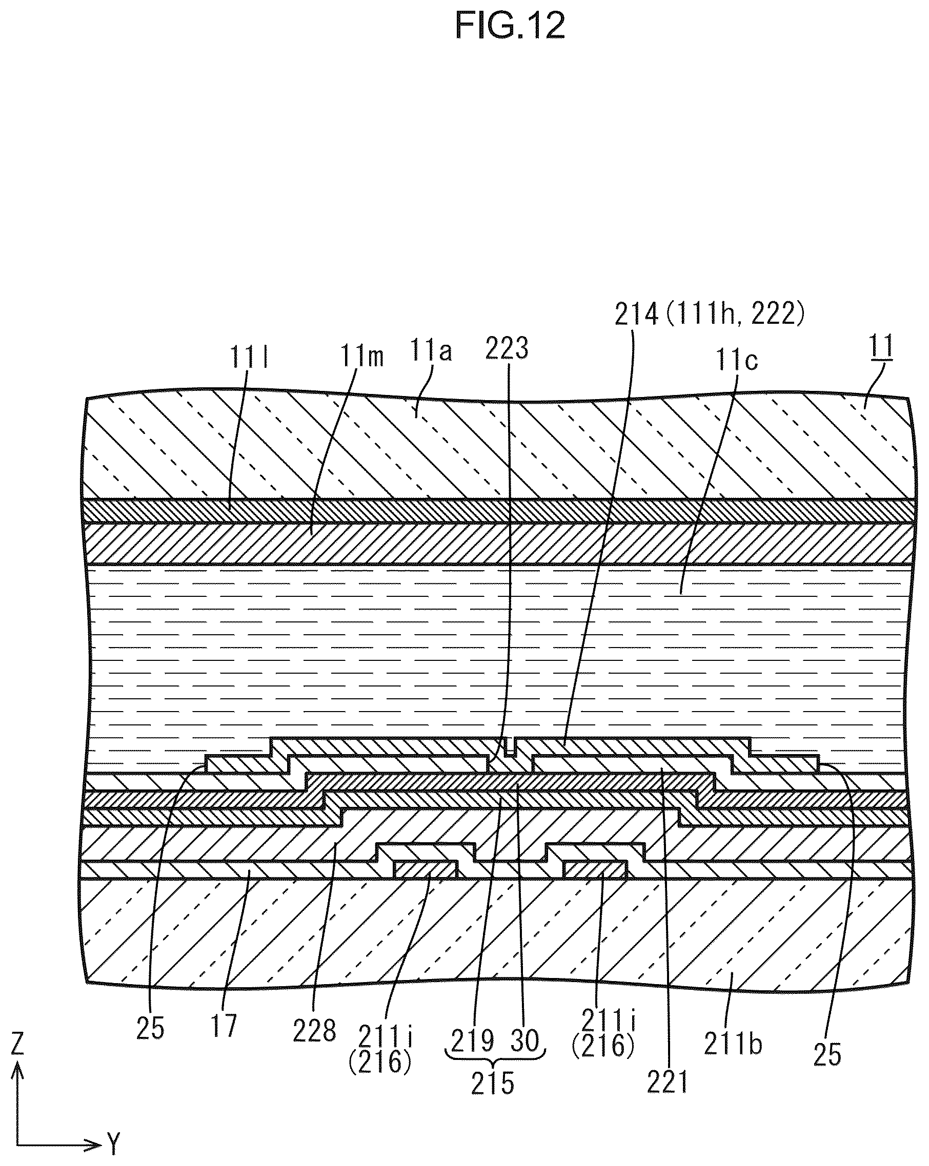 Patent US12591342 Figure 12 – Display device