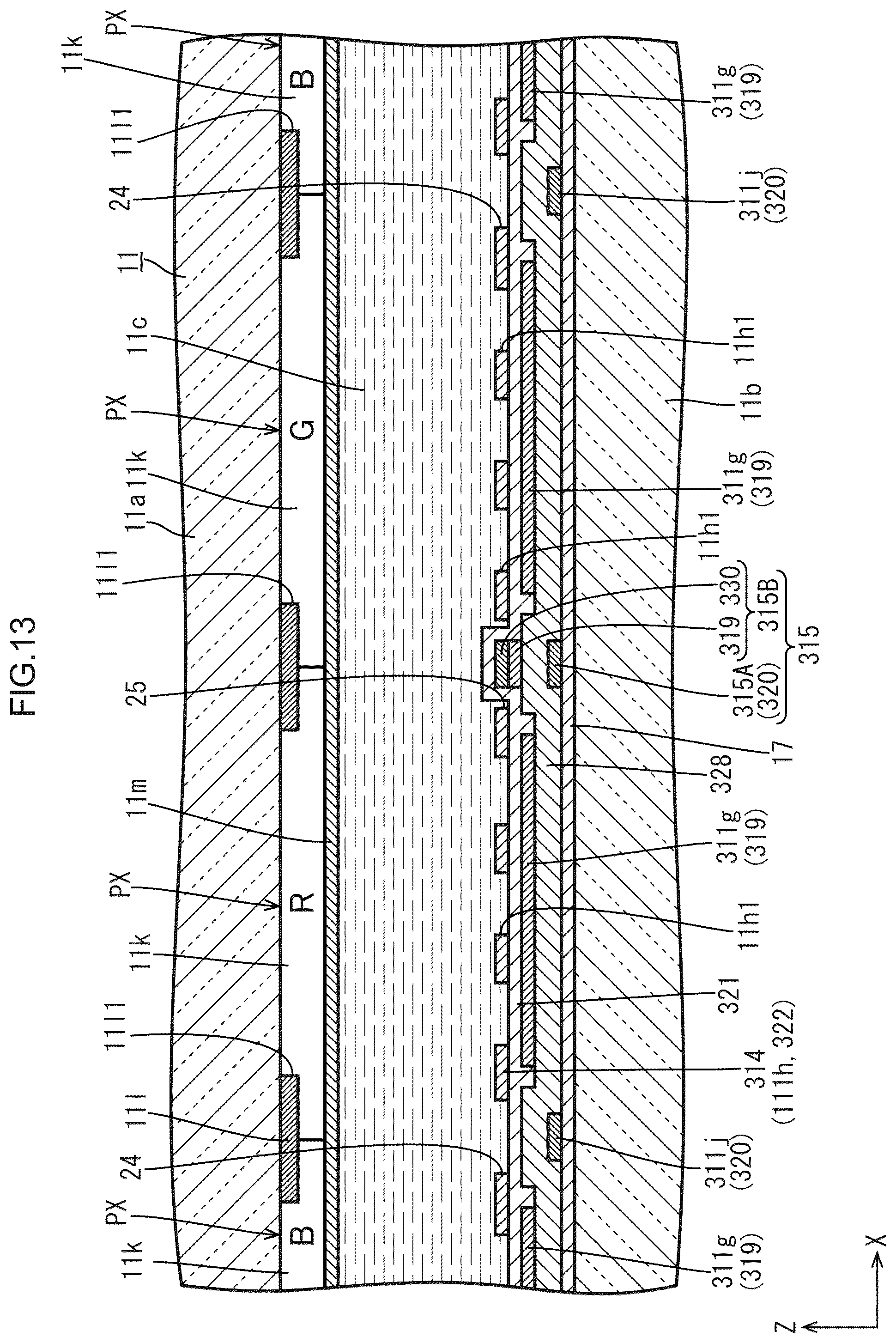 Patent US12591342 Figure 13 – Display device