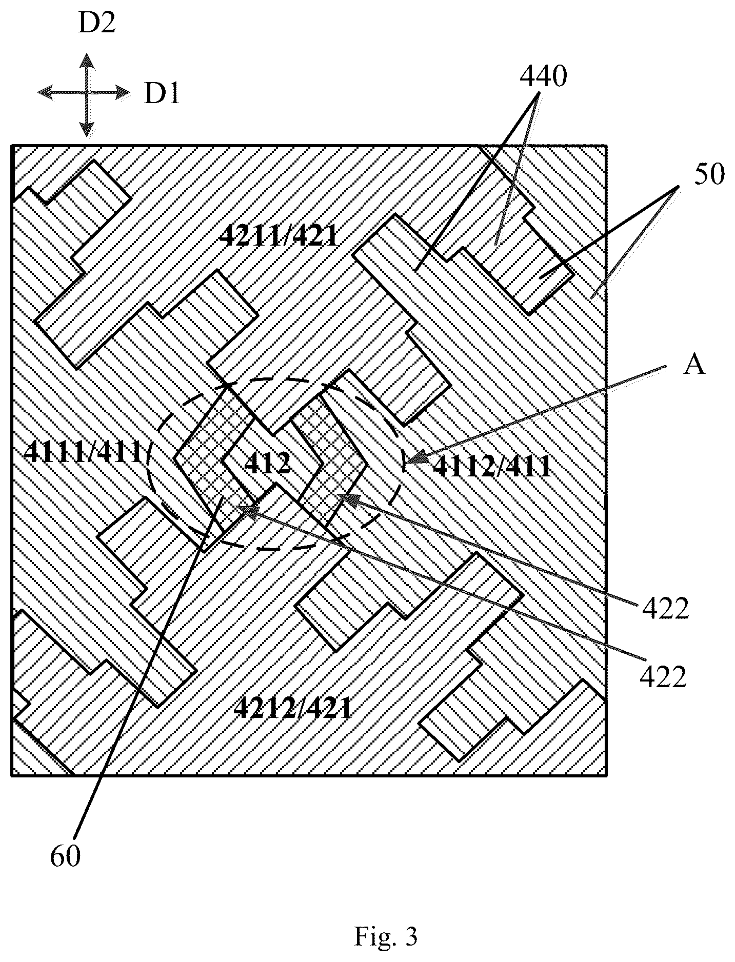 Patent US12591345 Figure 2 – Touch structure, display panel and electronic device