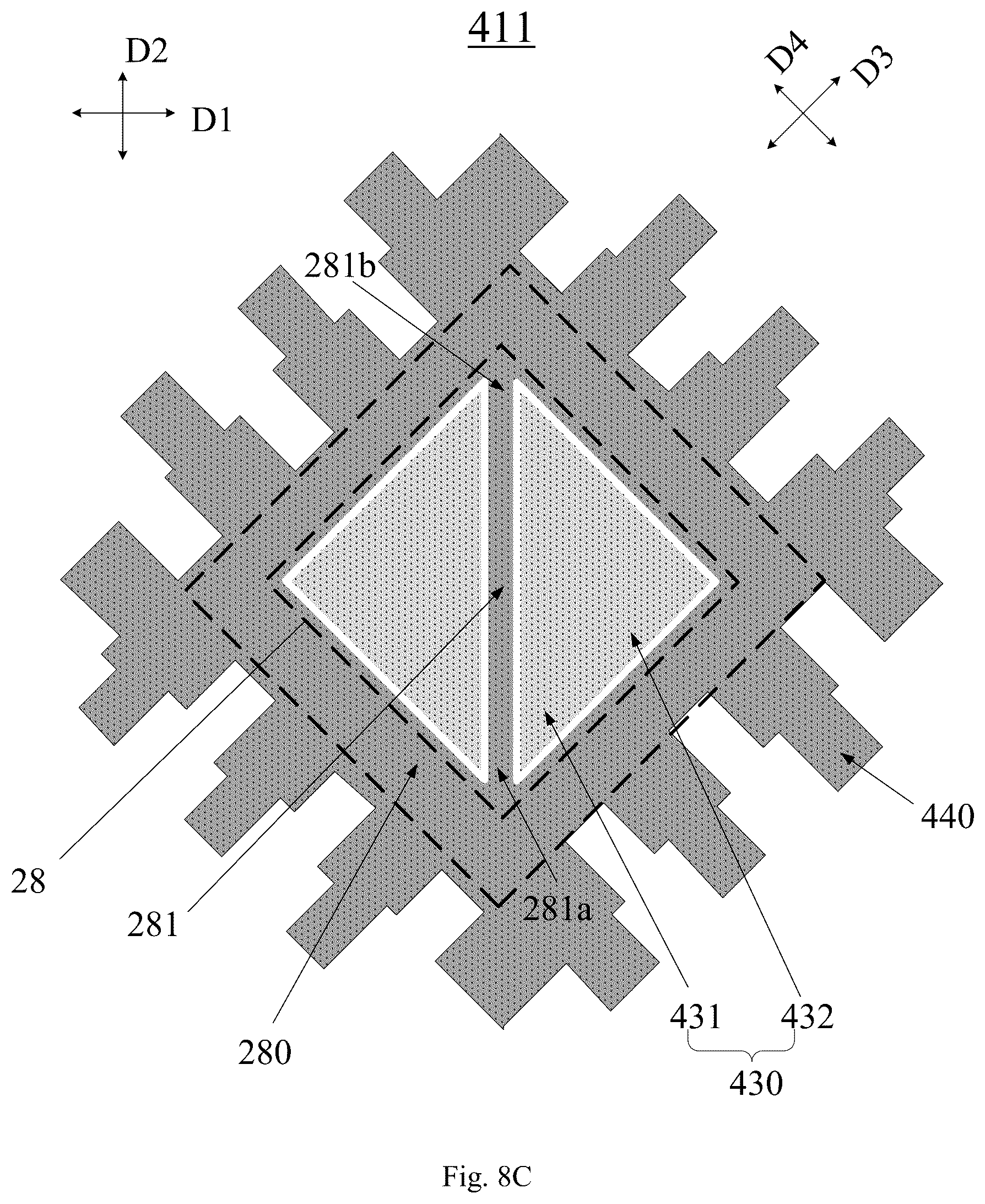 Patent US12591345 Figure 12 – Touch structure, display panel and electronic device