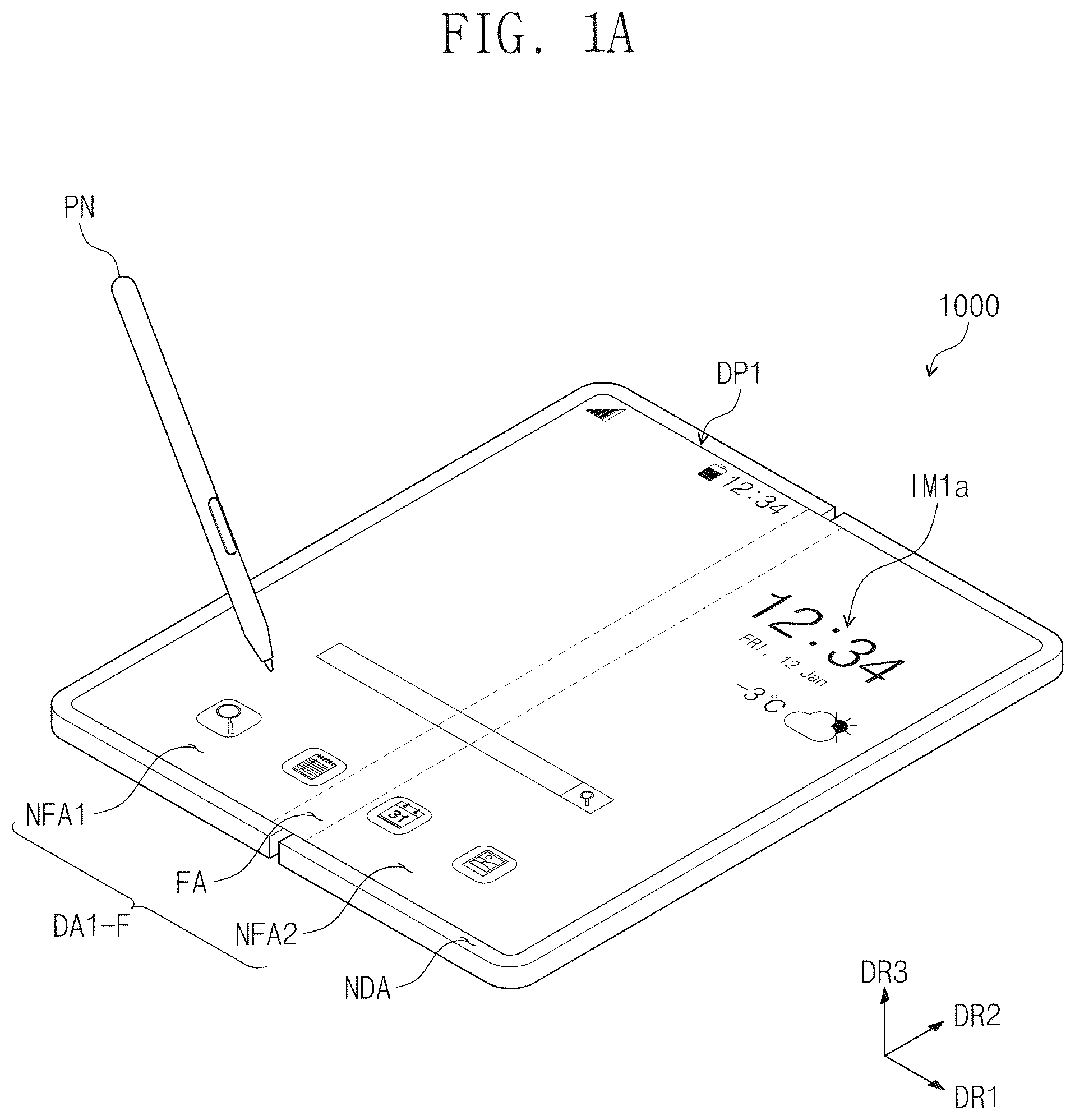 Patent US12591346 Figure 1 – Electronic device