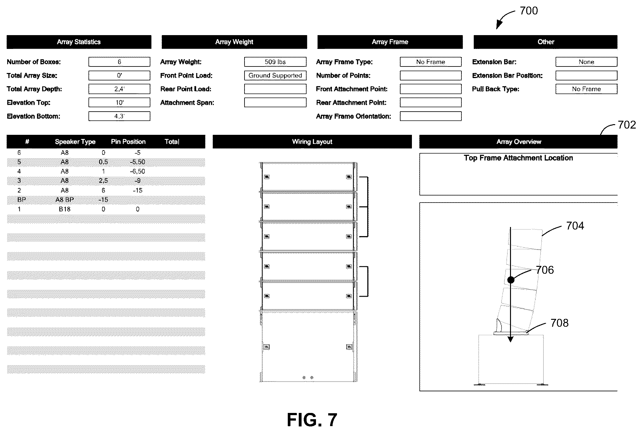 Patent US12591350 Figure 7 – Techniques for positioning speakers within a venue