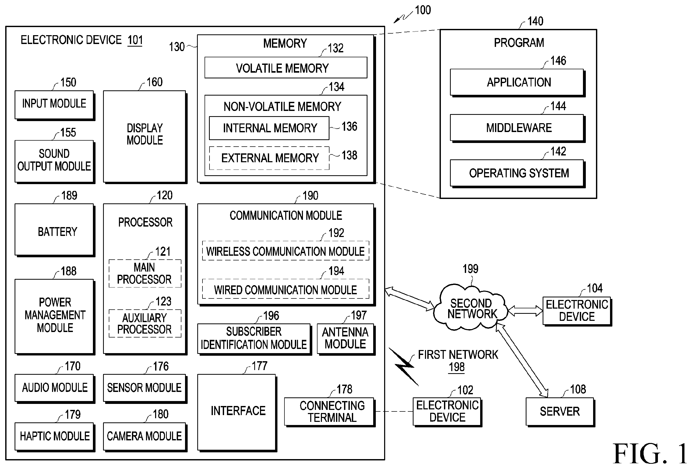 Patent US12591356 Figure 1 – Electronic device for performing screen capture and method for capturing screen by electronic device