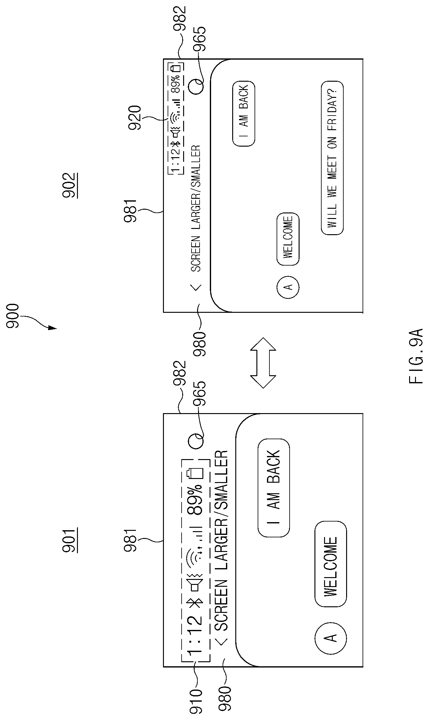 Patent US12591359 Figure 9 – Electronic device comprising display that optimally display content with respect to camera hole, and method for controlling display thereof