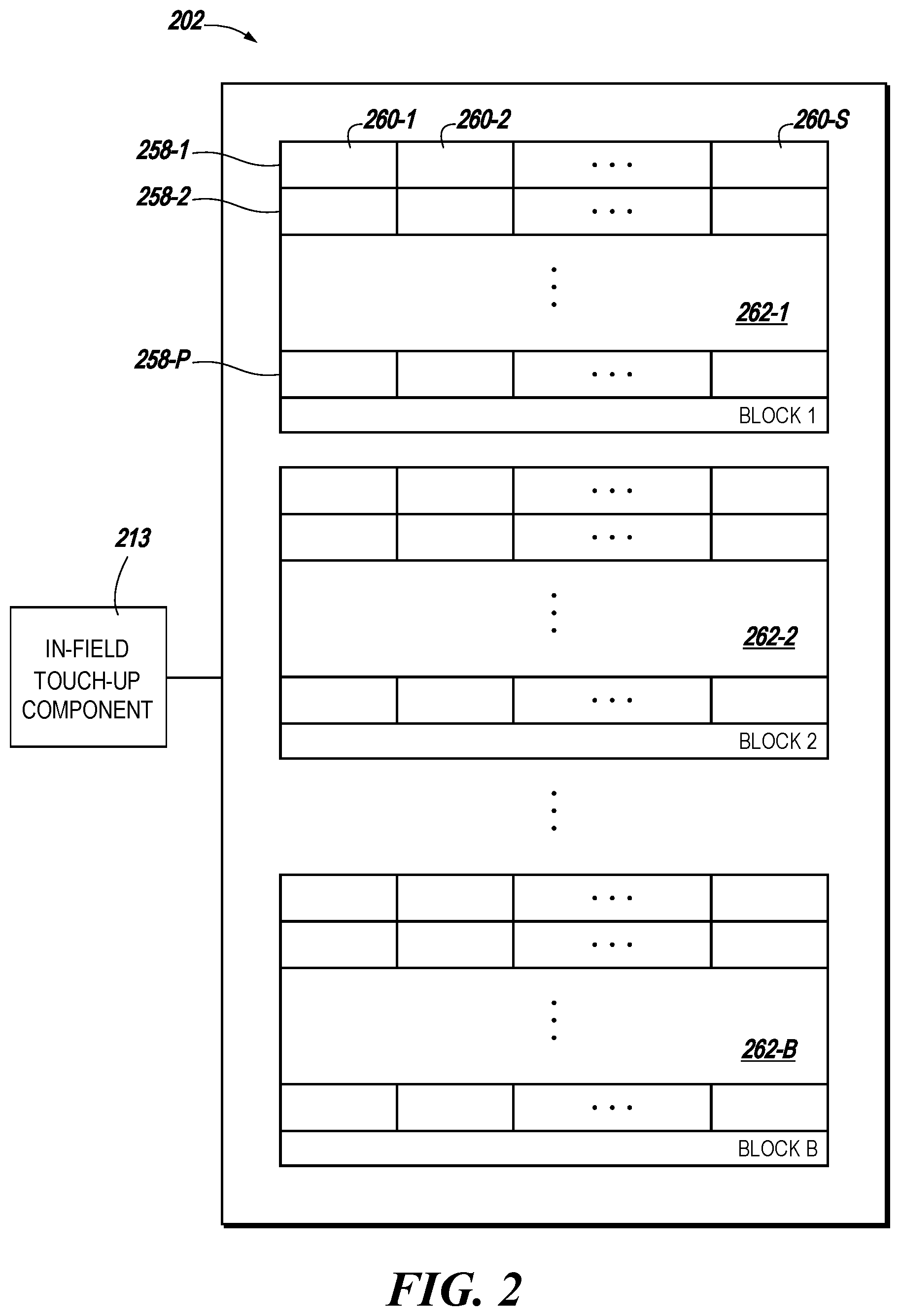 Patent US12591371 Figure 2 – Memory sub-system for memory cell in-field touch-up