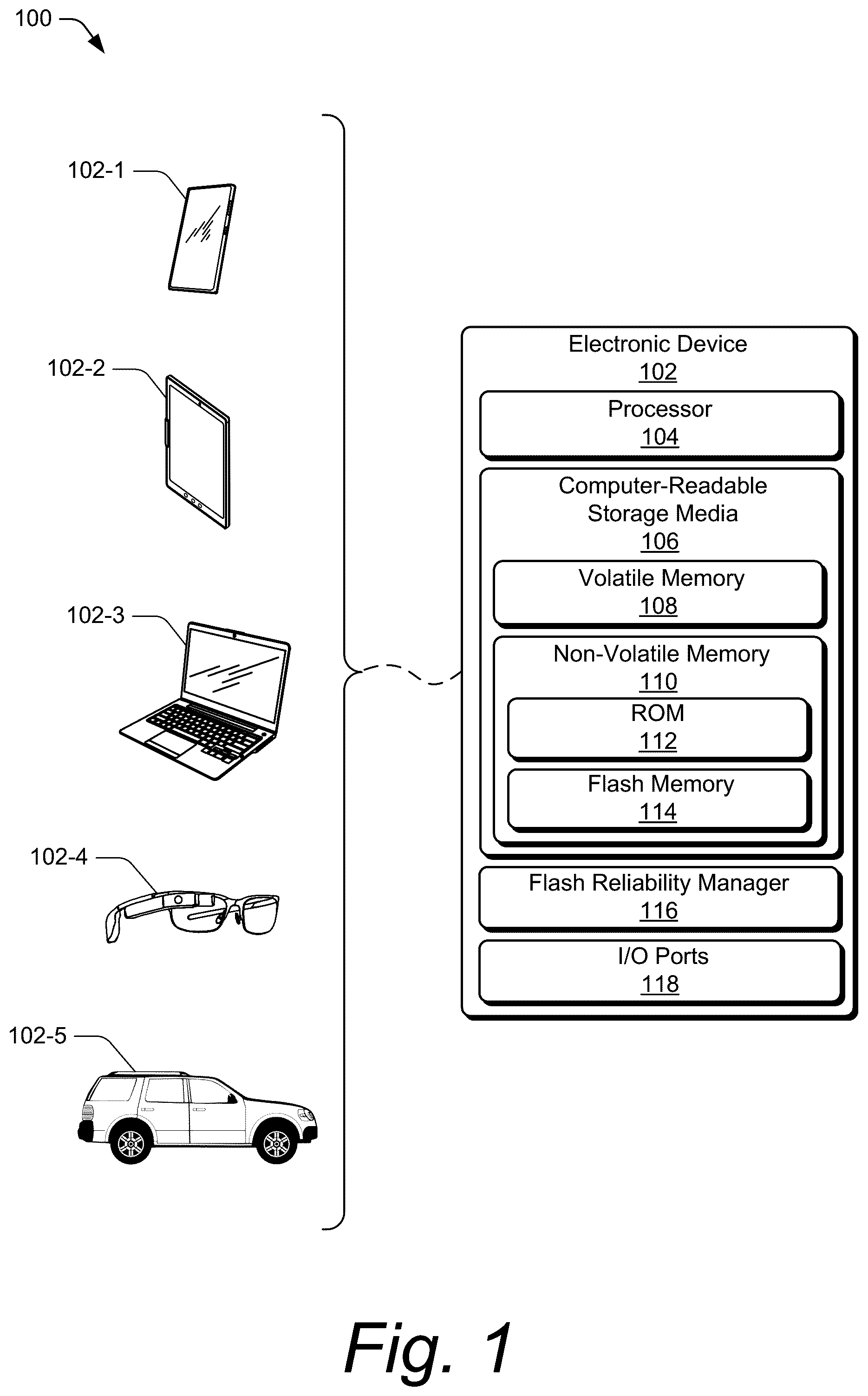 Patent US12591373 Figure 1 – Reliable flash storage