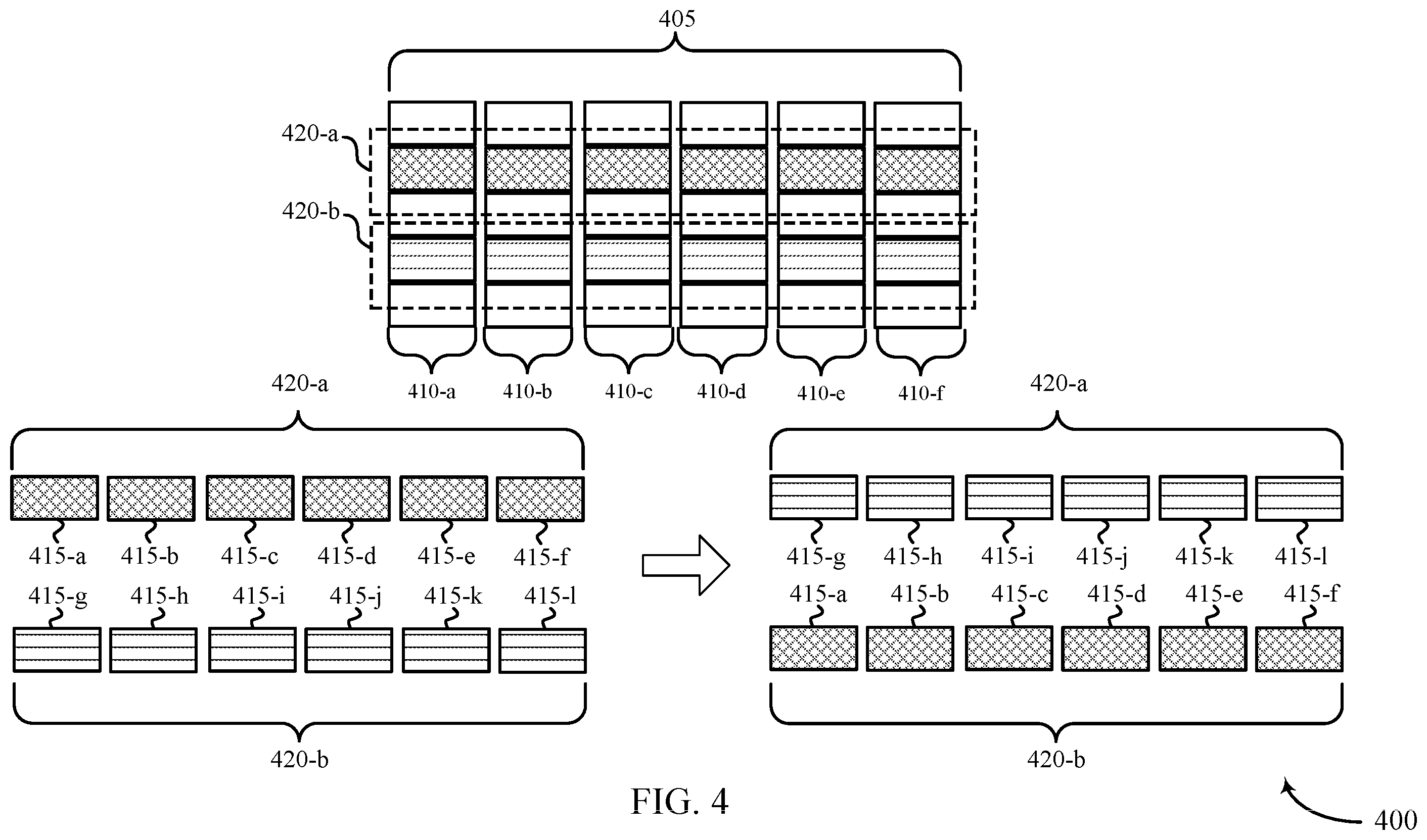 Patent US12591384 Figure 4 – Host-enabled block swap techniques
