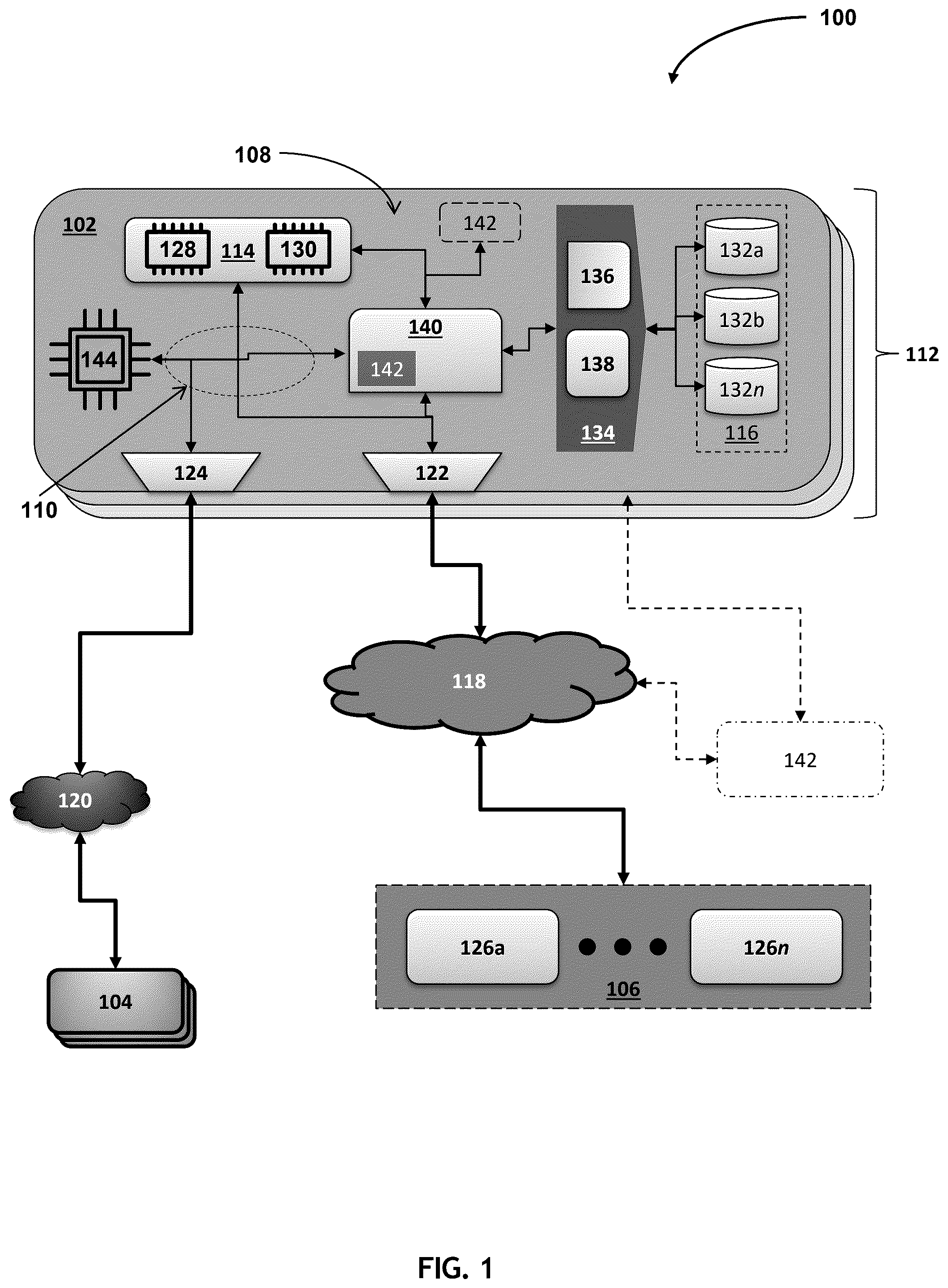 Patent US12591386 Figure 1 – Data reduction management