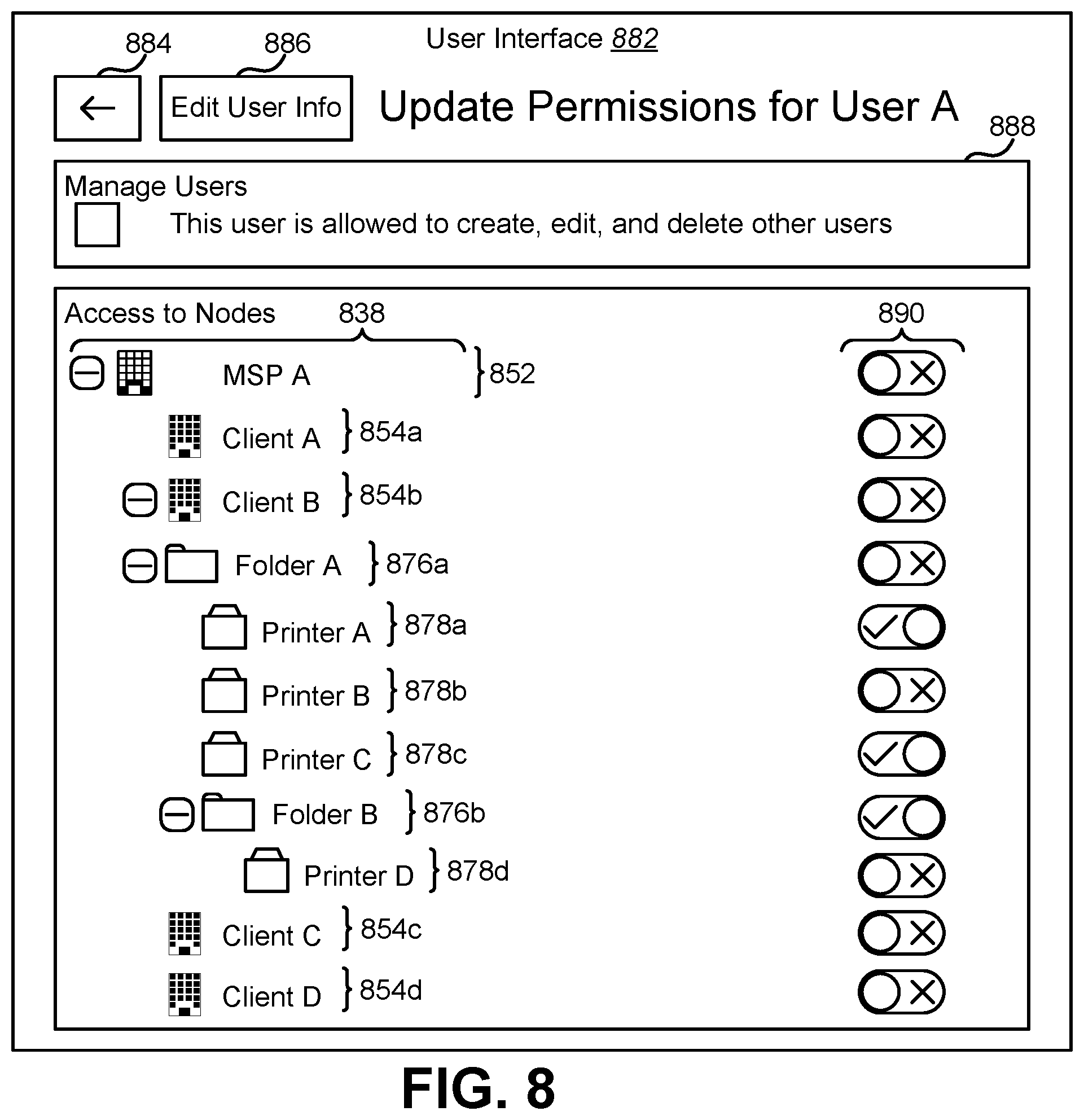 Patent US12591399 Figure 8 – Systems and methods for operating multiple client printing systems