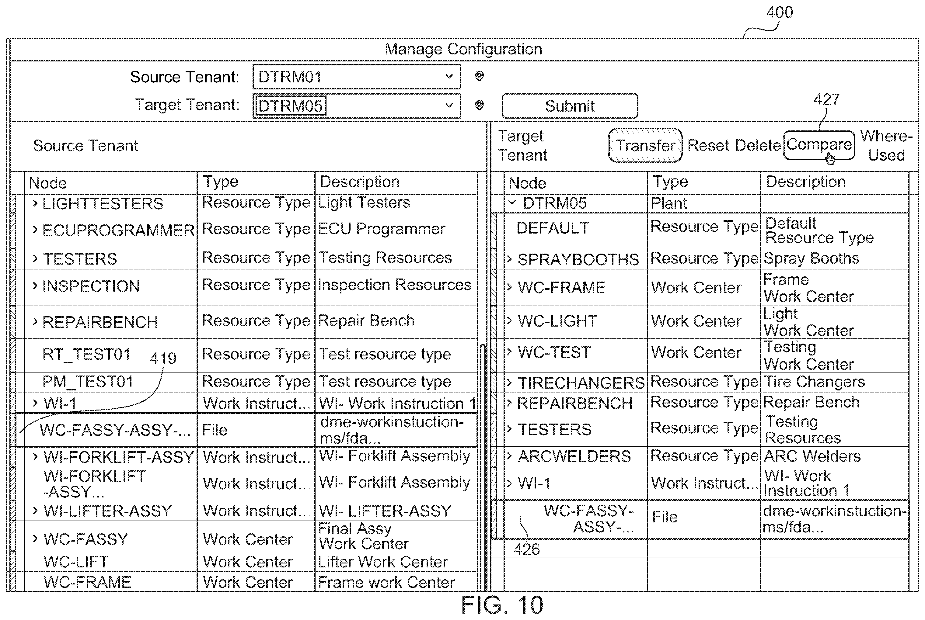 Patent US12591438 Figure 11 – Configuration transport between tenants