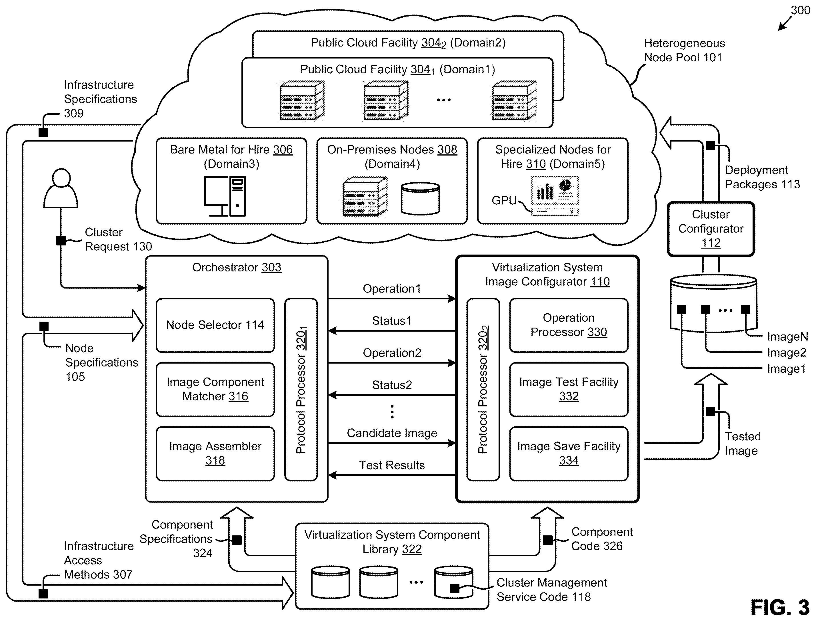 Patent US12591446 Figure 4 – Configuring virtualization system images for a computing cluster