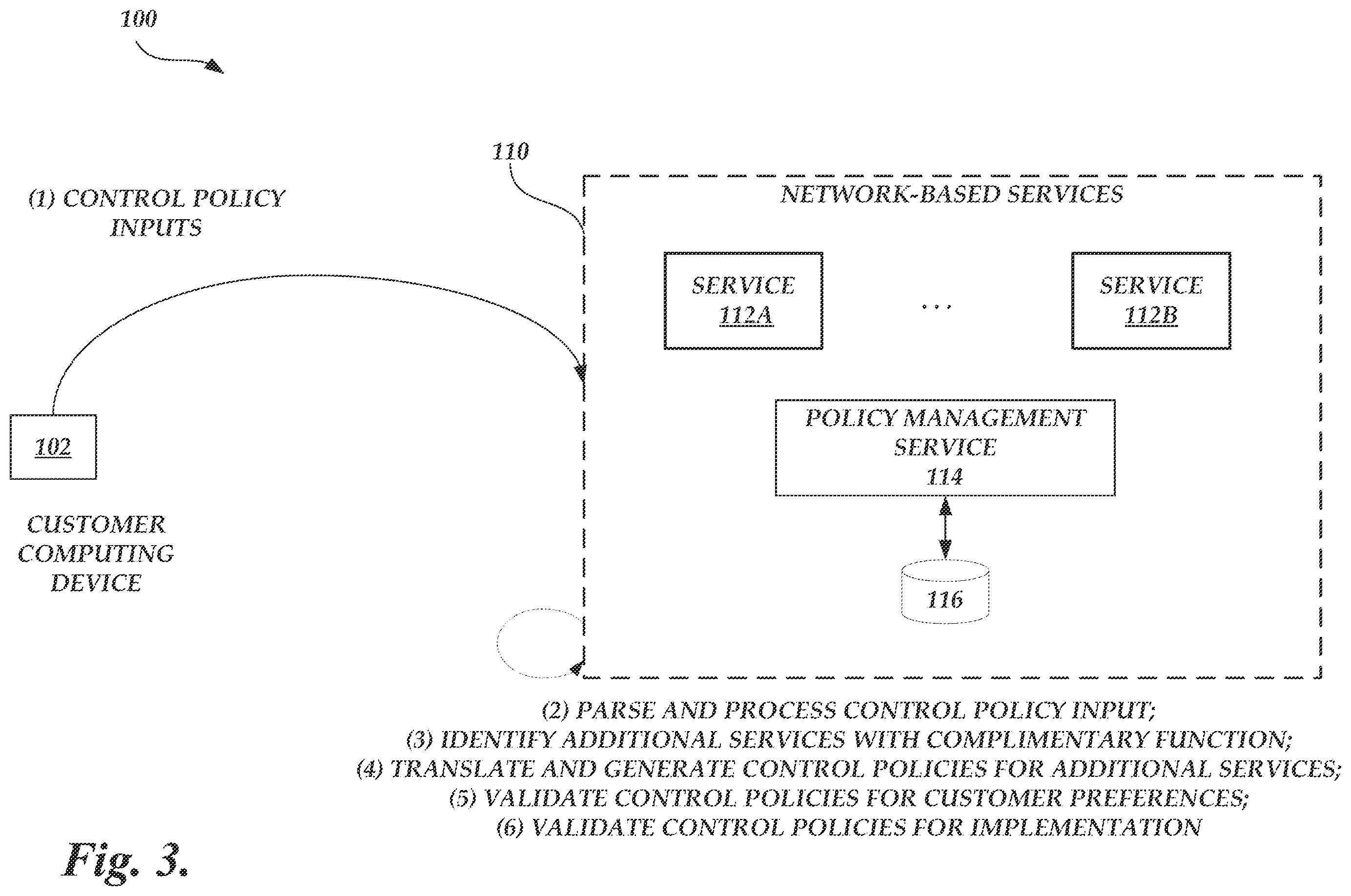 Patent US12591464 Figure 3 – Managing service policies based on context